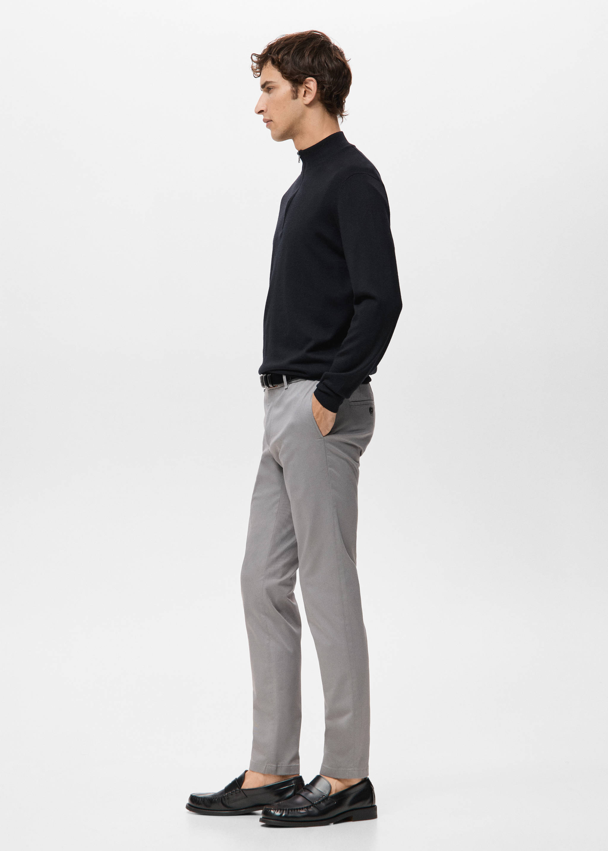 Barna super slim fit chino twill trousers - Details of the article 2