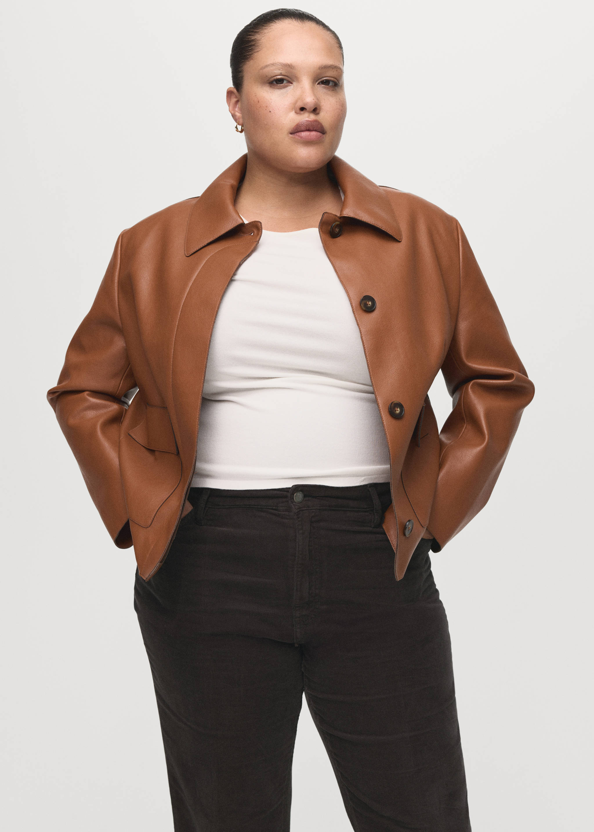 بنطال جينز واسع من قماش مخملي - تفاصيل المنتج 5