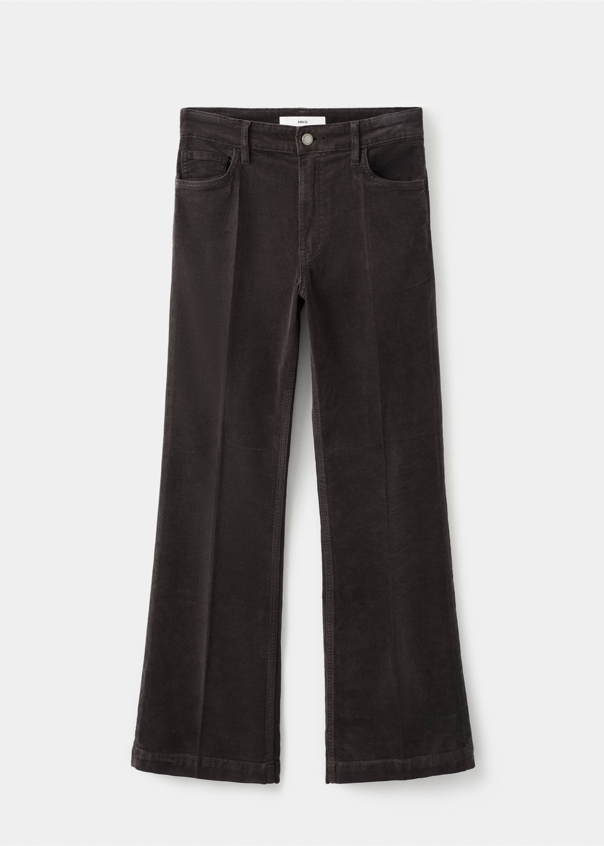 Corduroy flared jeans - Article without model, Chocolate. Ref: 27041188-00.