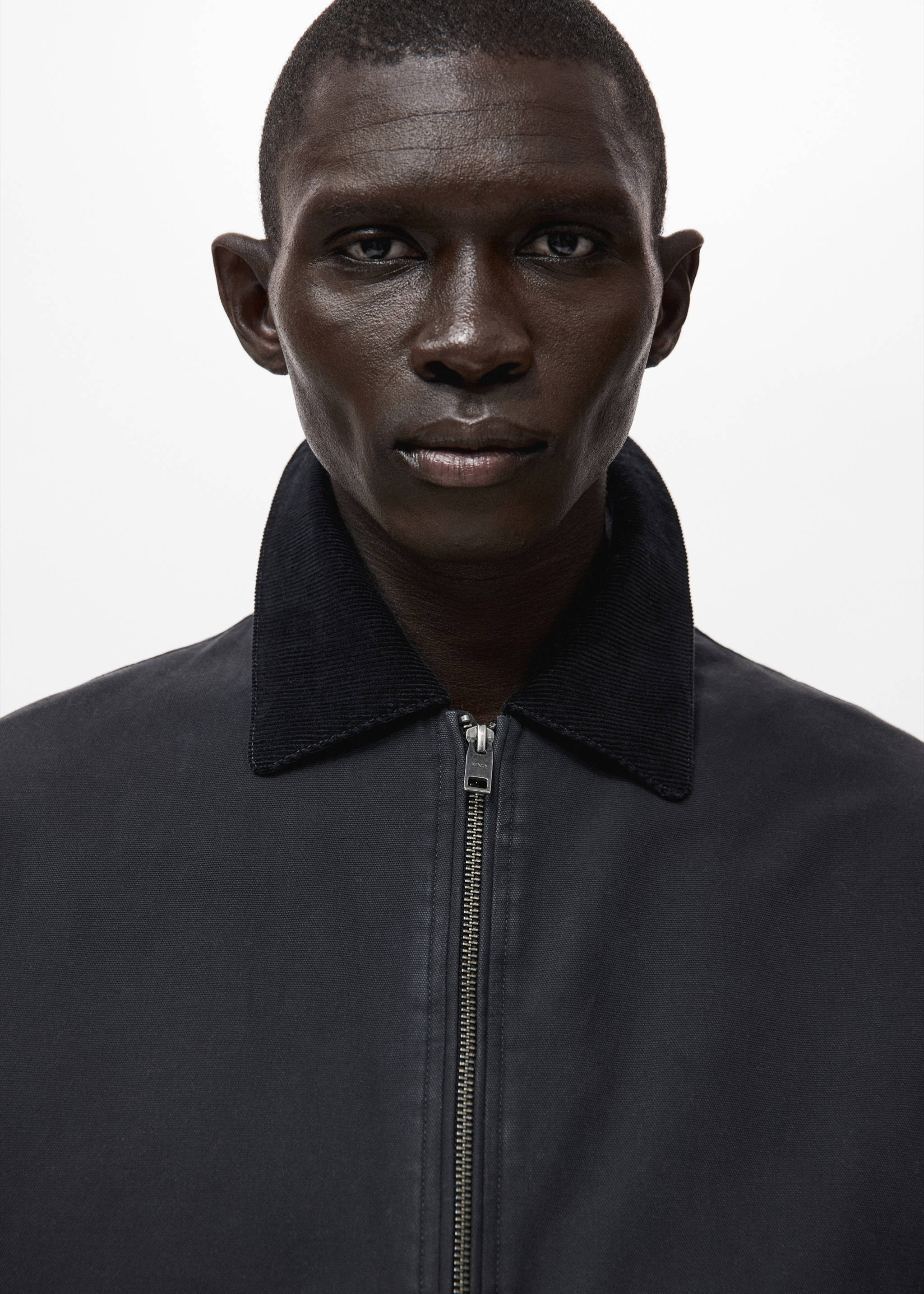 Chaqueta acolchada cuello pana - Detalle del artículo 1