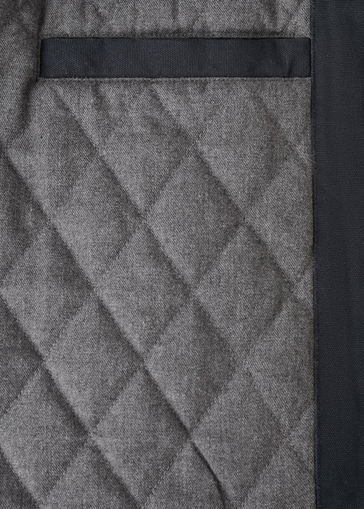 Quilted jacket with corduroy collar — Night Blue