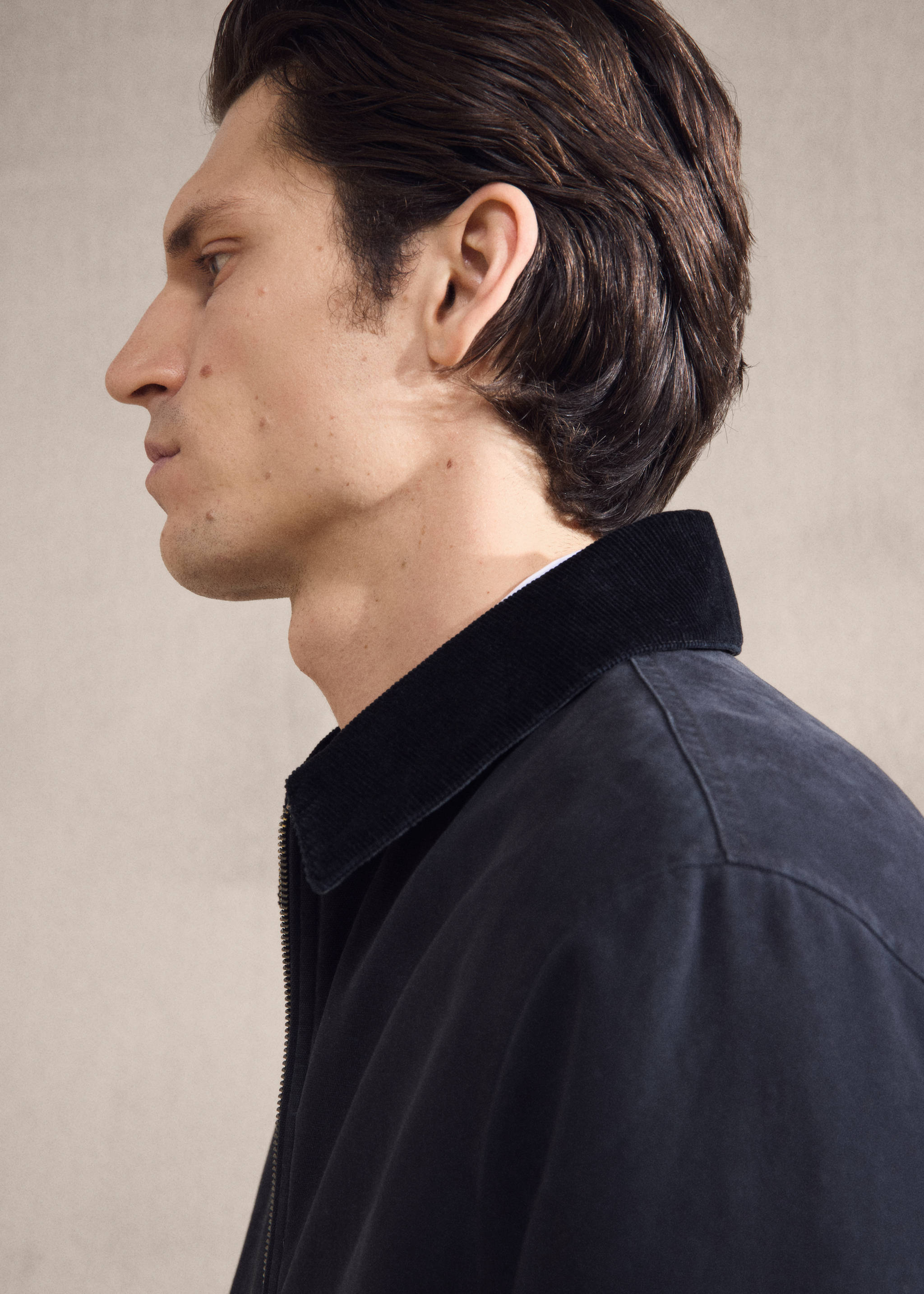 Quilted jacket with corduroy collar - Détail de l'article 3