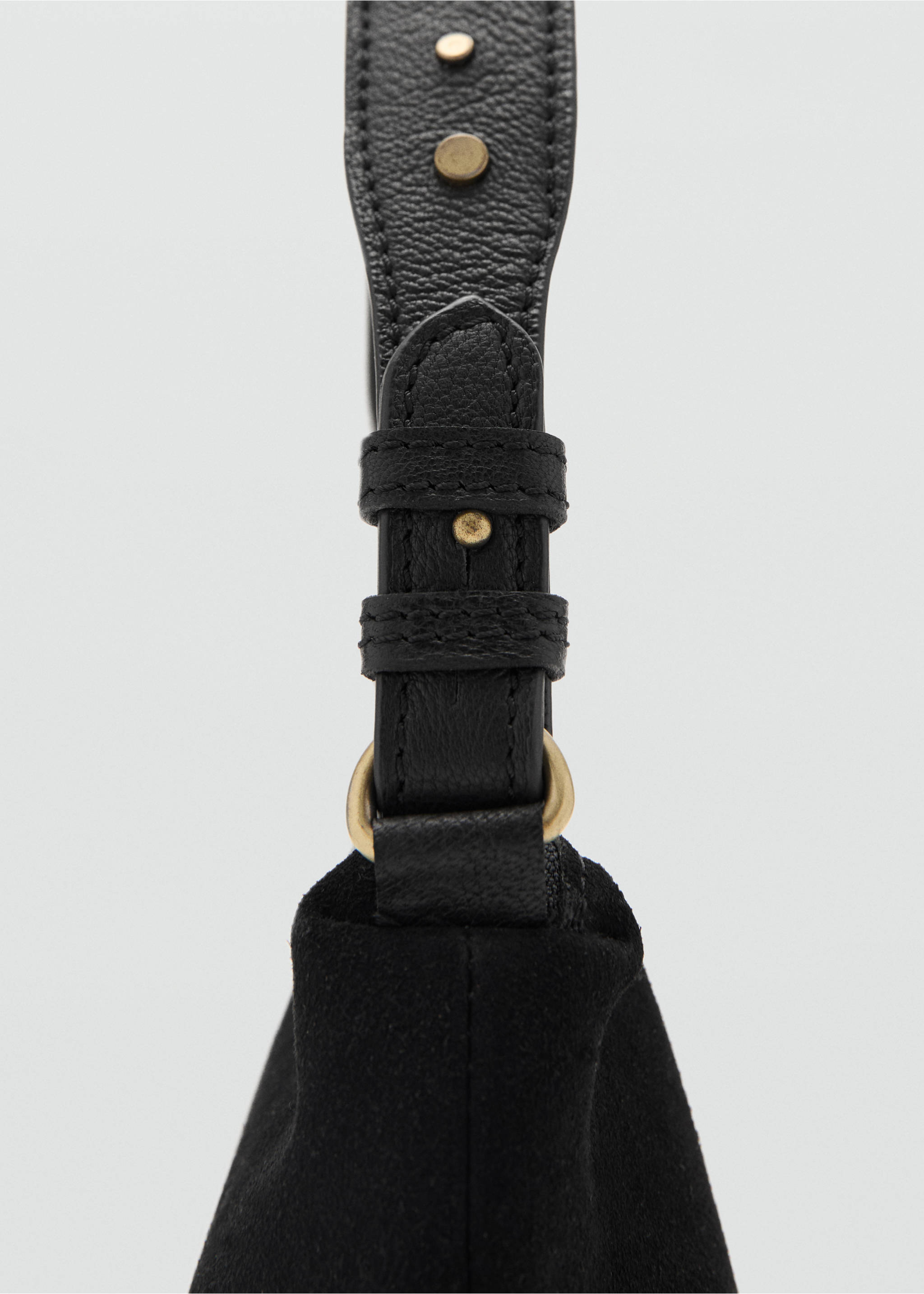 Stud leather bag - Details of the article 1, Black. Ref: 27041192-00.