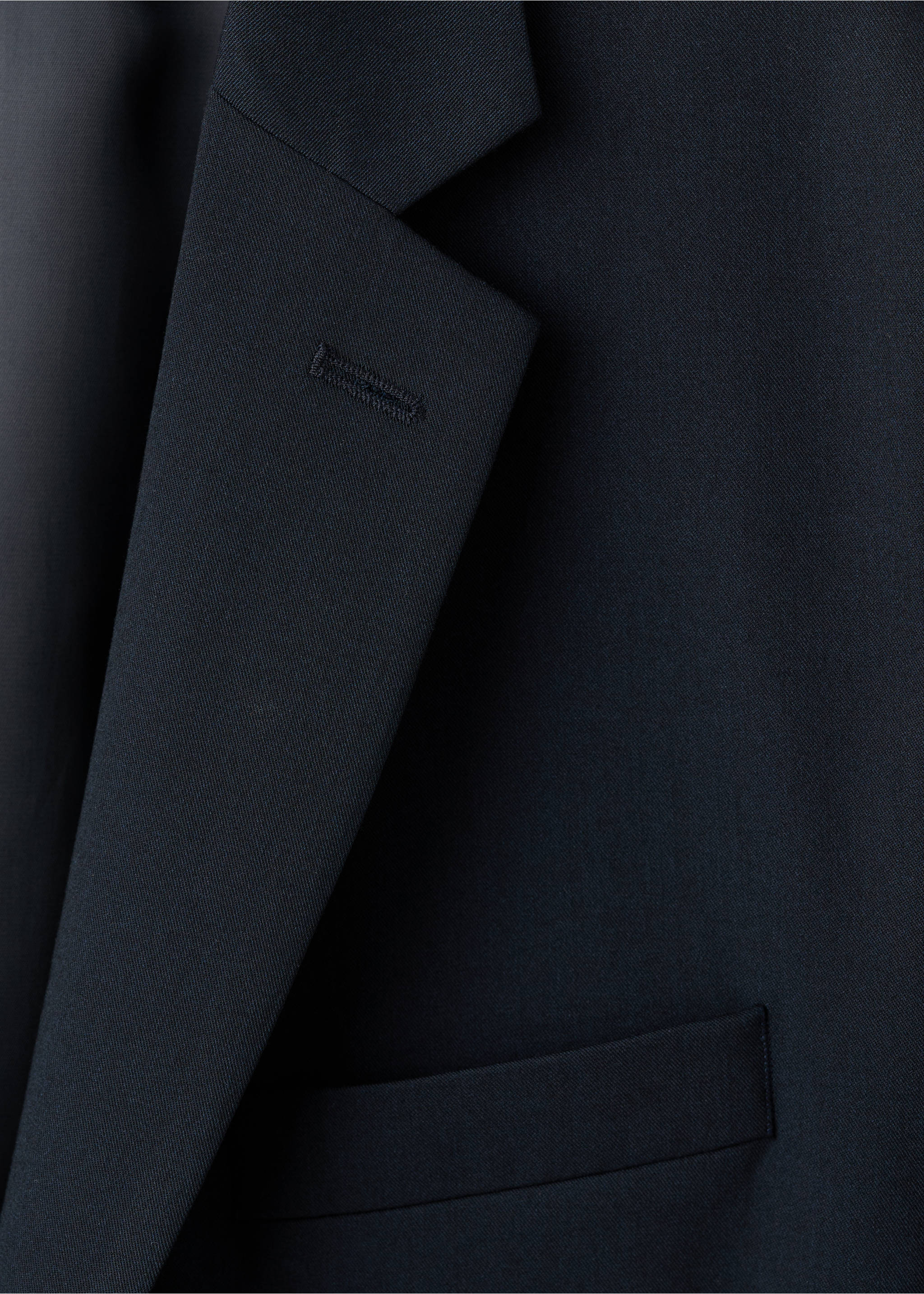 弹力面料超修身西装夹克 - null, 深海军蓝. Ref: 27041195-00.