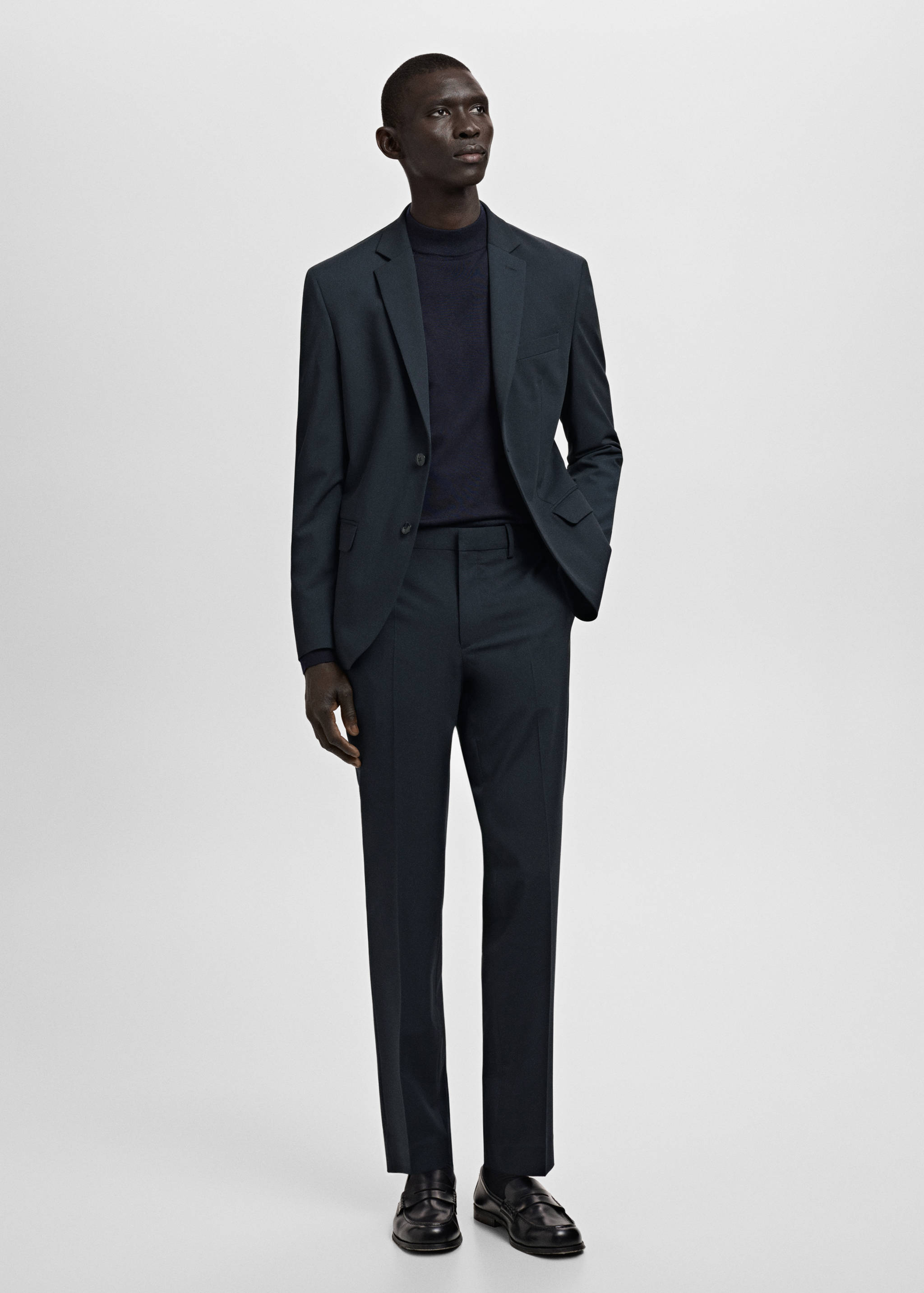 Super slim-fit suit jacket in stretch fabric - General plane