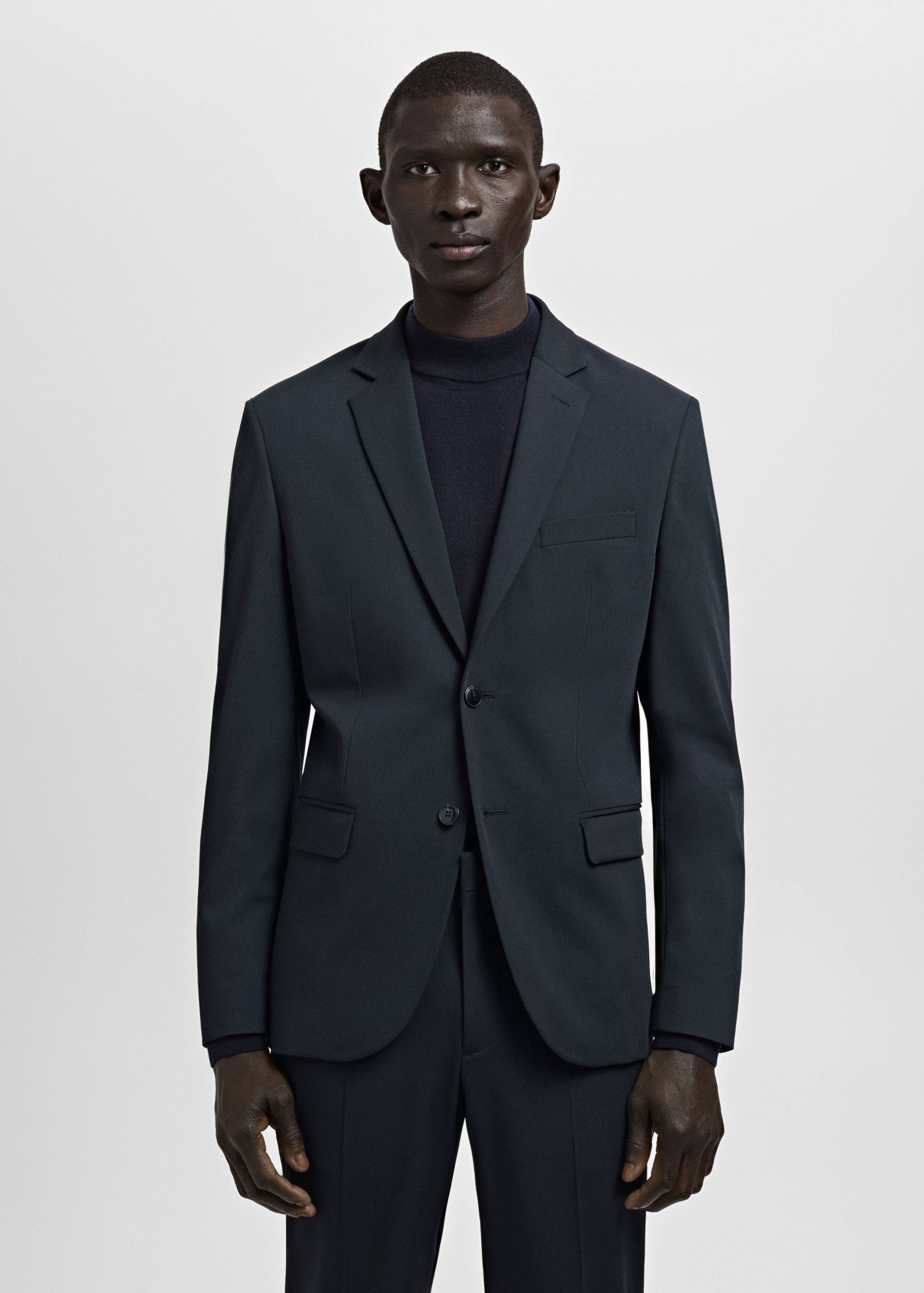 Super slim-fit suit jacket in stretch fabric - Medium plane