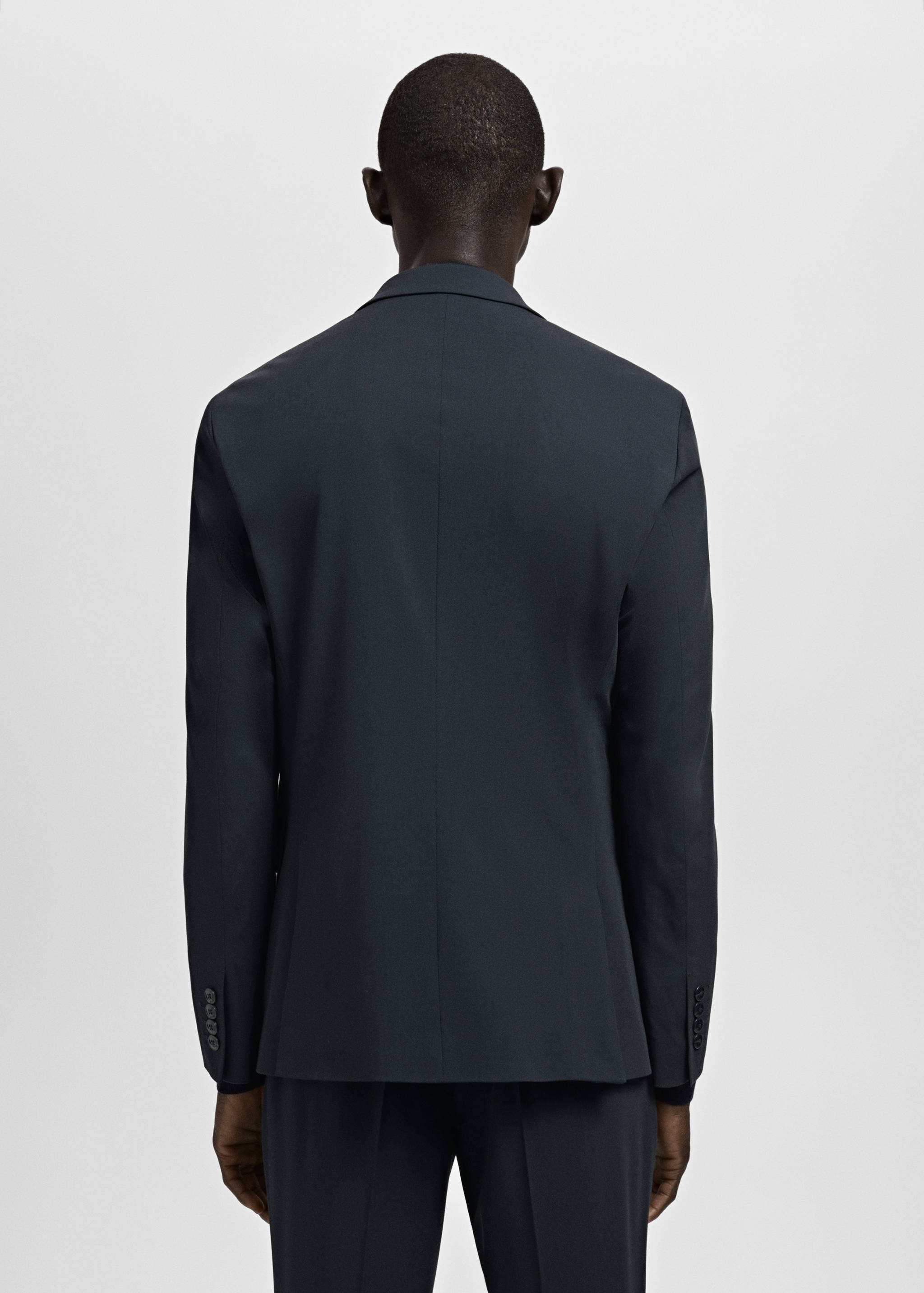 Super slim-fit suit jacket in stretch fabric - Reverse of the article