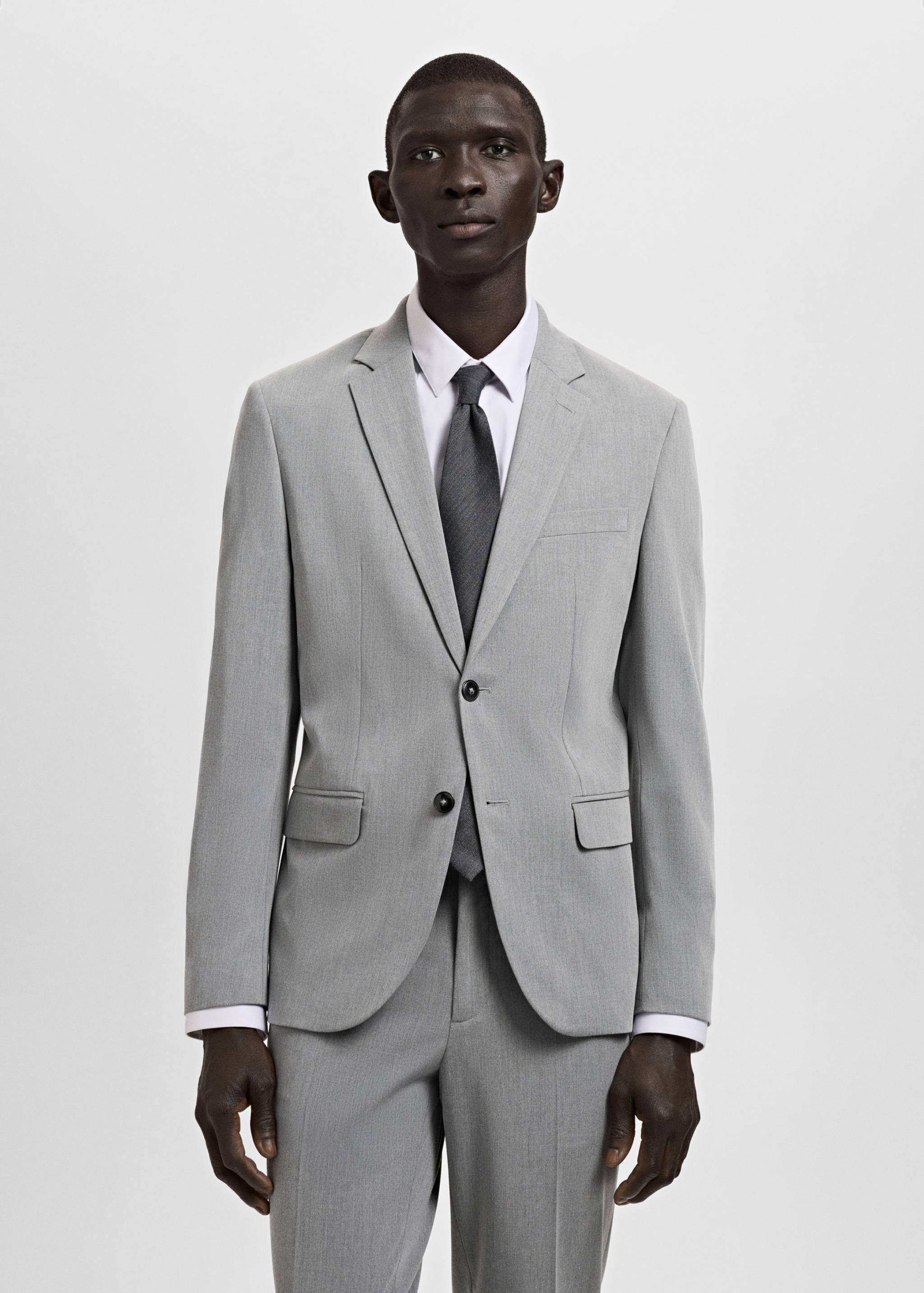 Super slim-fit suit jacket in stretch fabric - Medium plane