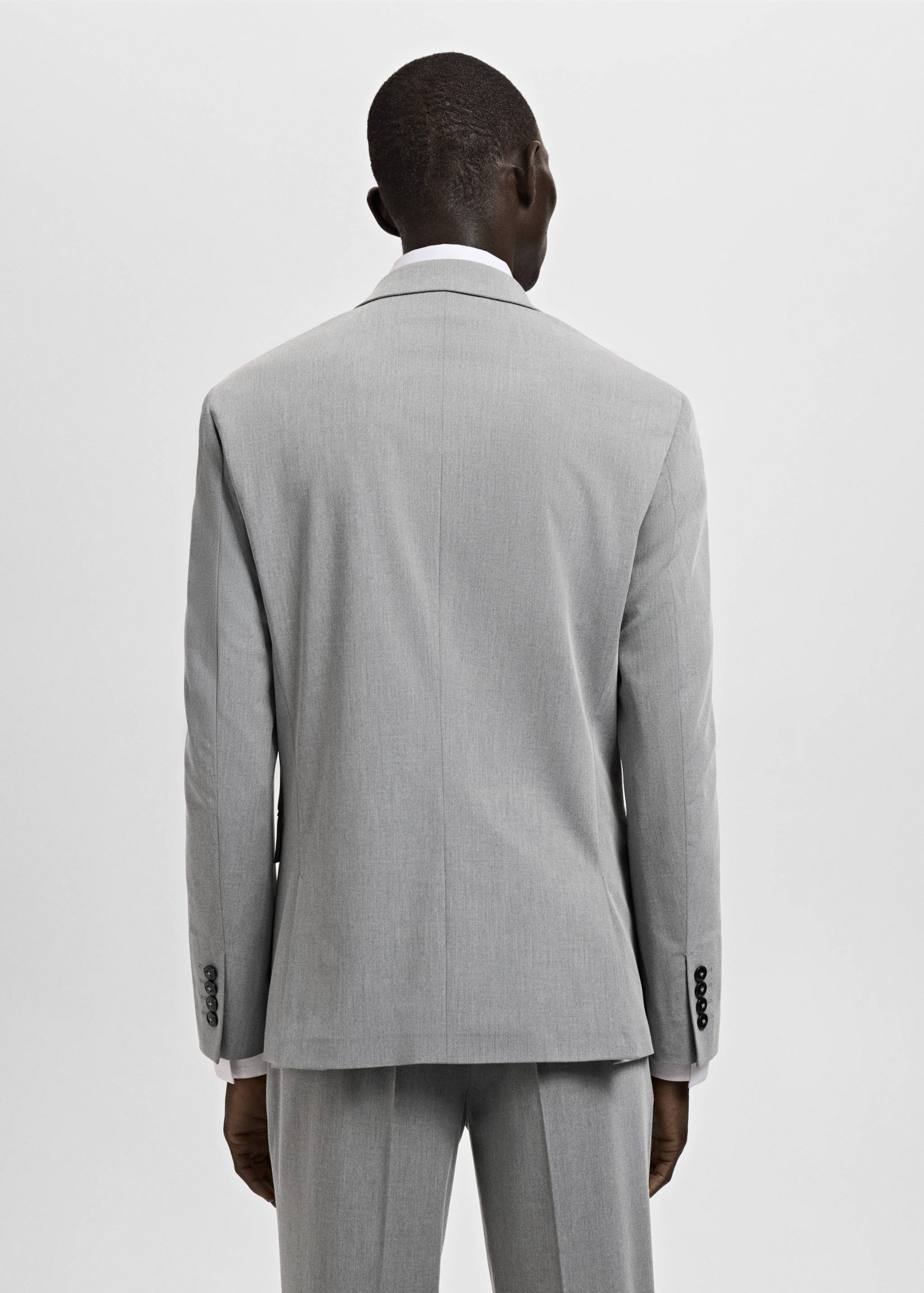 Super slim-fit suit jacket in stretch fabric - Reverse of the article