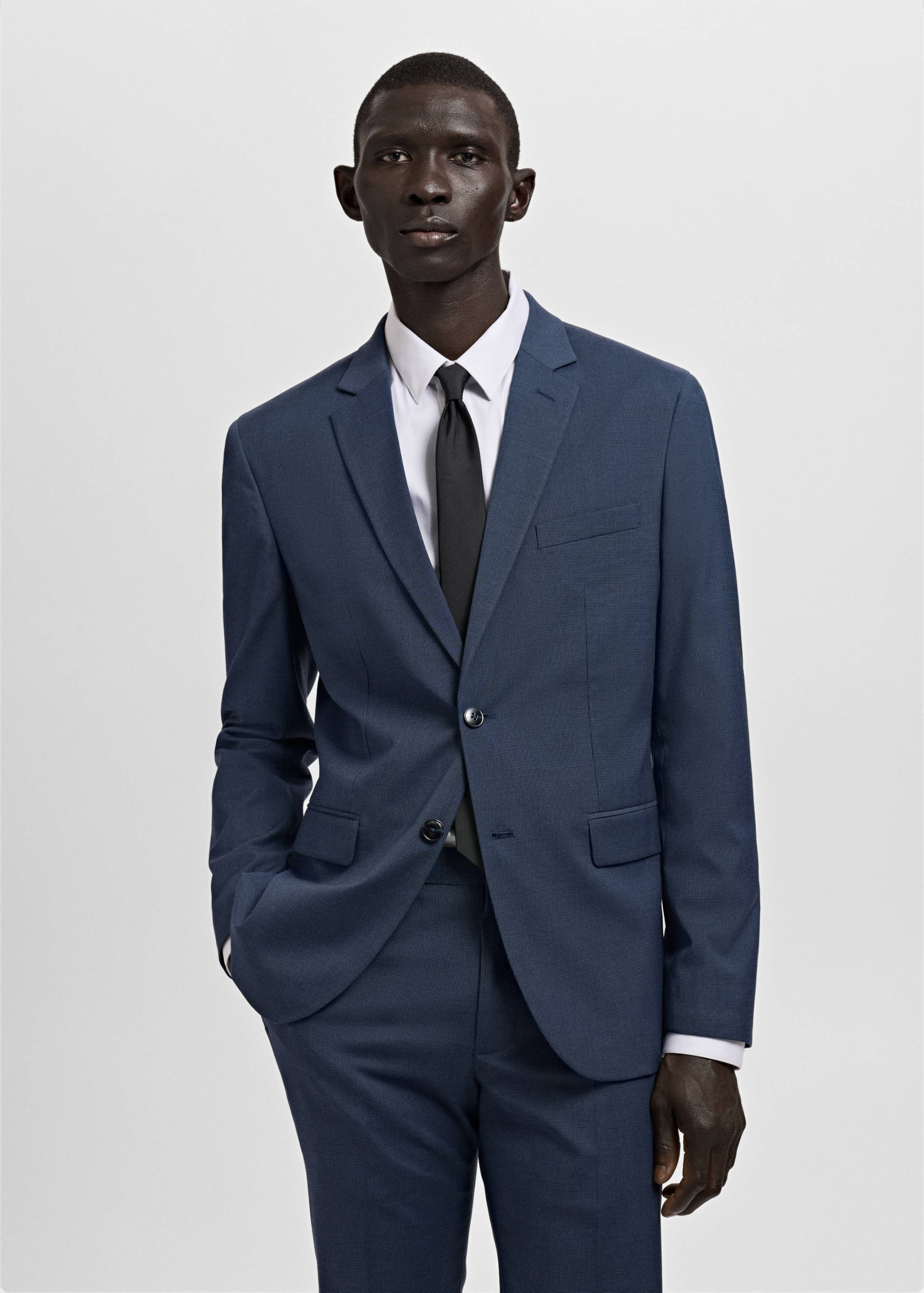 Super slim-fit suit jacket in stretch fabric - Medium plane