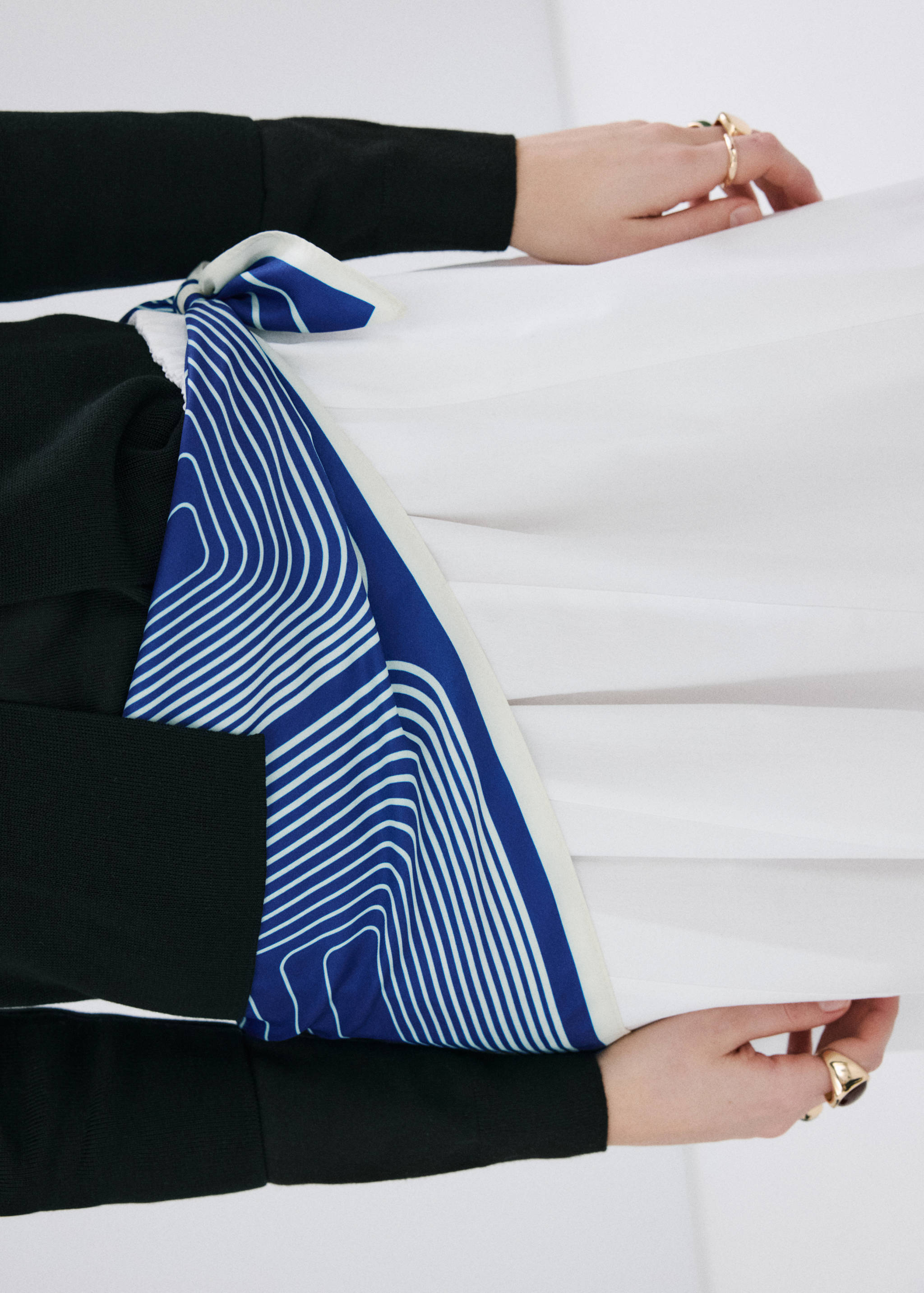 Атласный платок в клетку - Деталь изделия 9