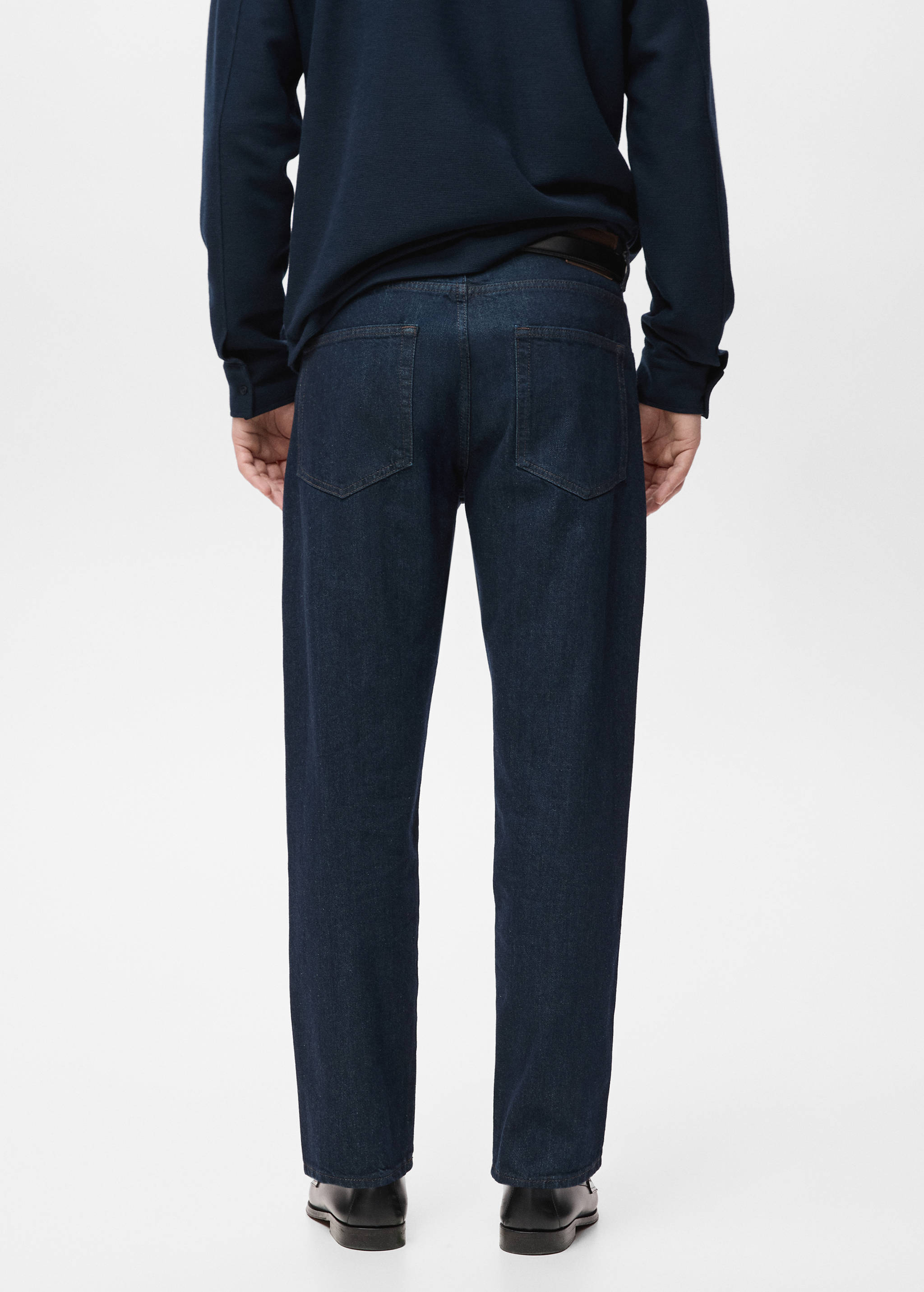 Regular fit cropped jeans van 100% katoen - Achterkant van het artikel