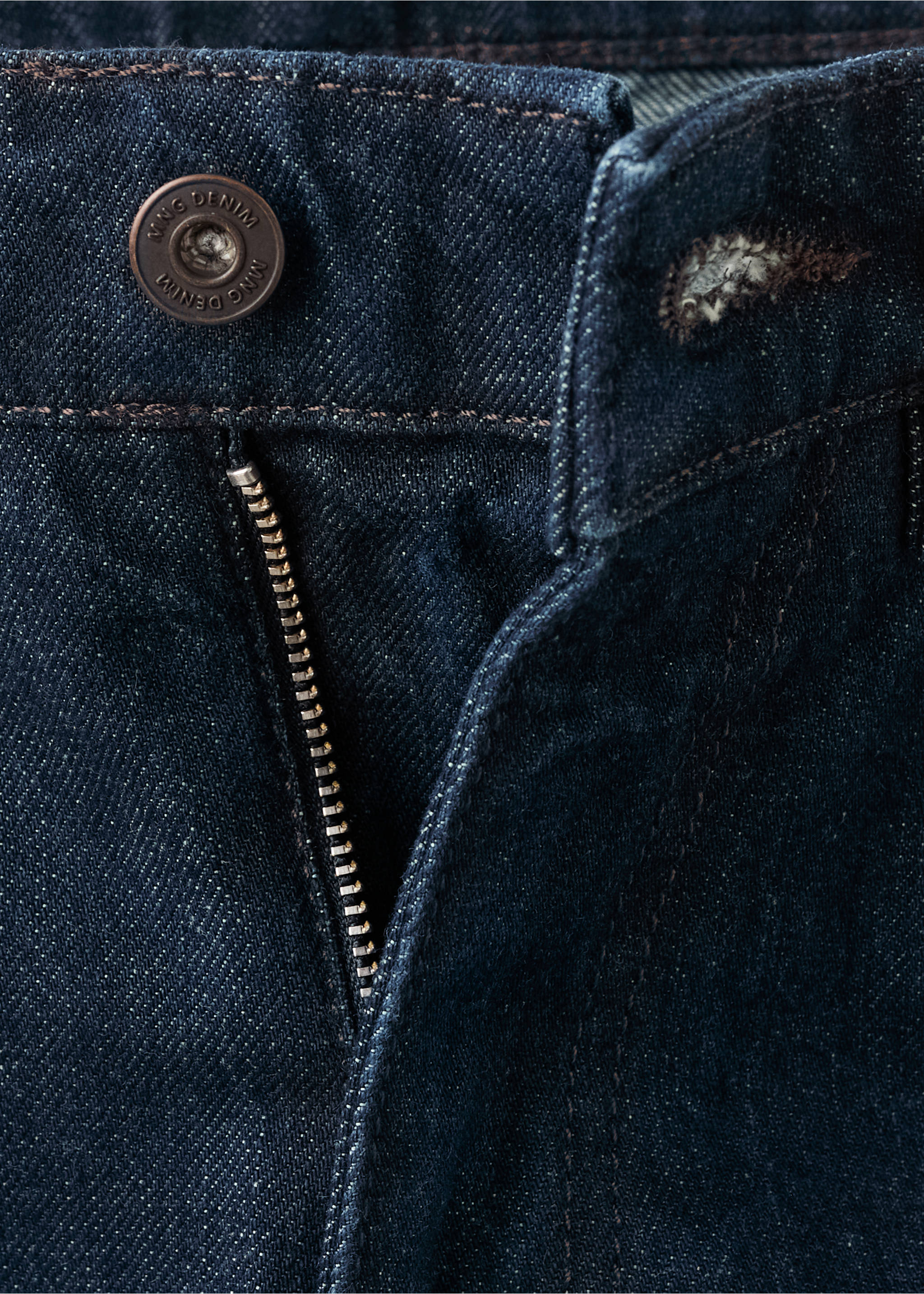 100% cotton regular fit cropped jeans - Details of the article 8, Open Blue. Ref: 27041199-00.