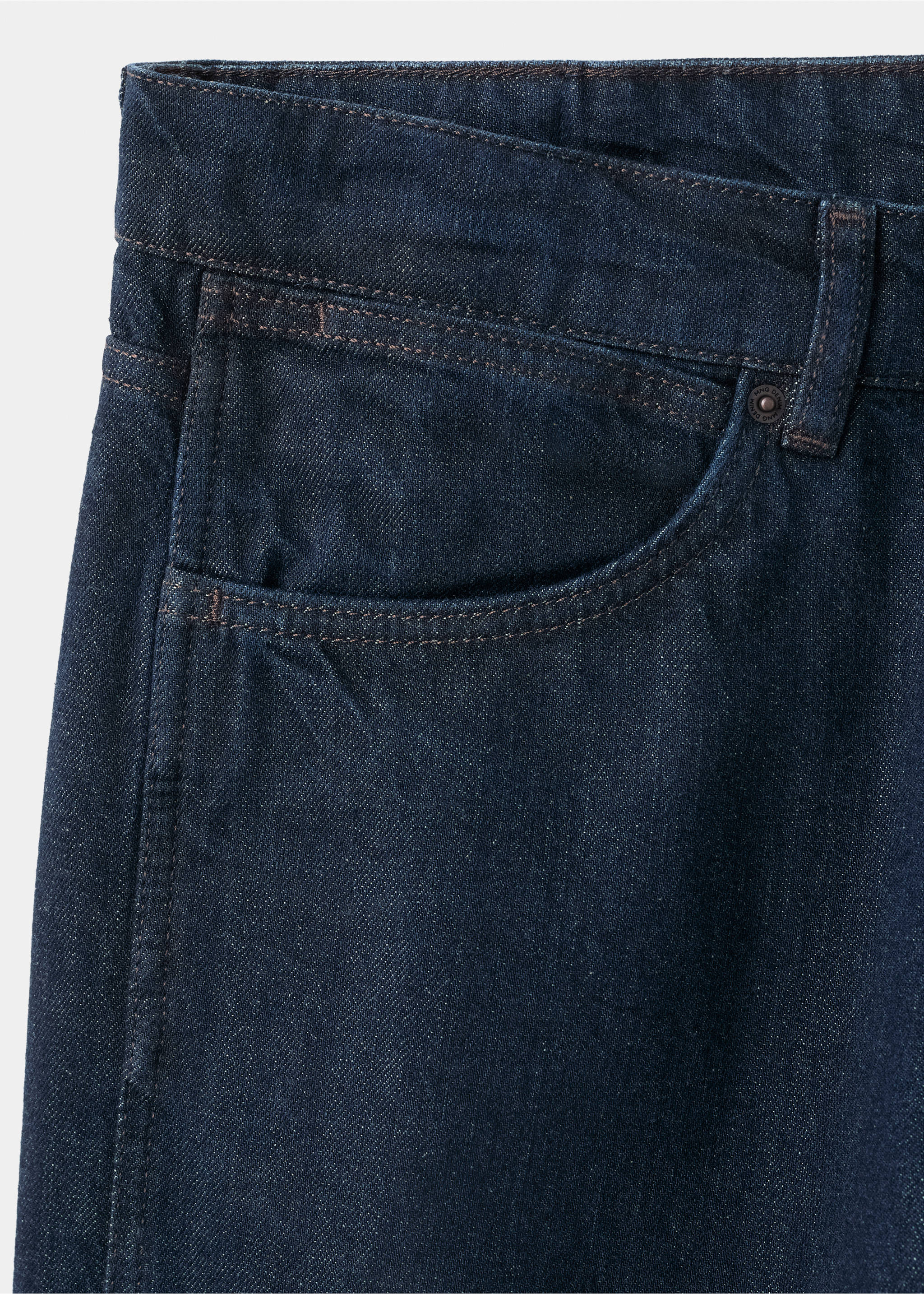 100% cotton regular fit cropped jeans - Details of the article 0, Open Blue. Ref: 27041199-00.