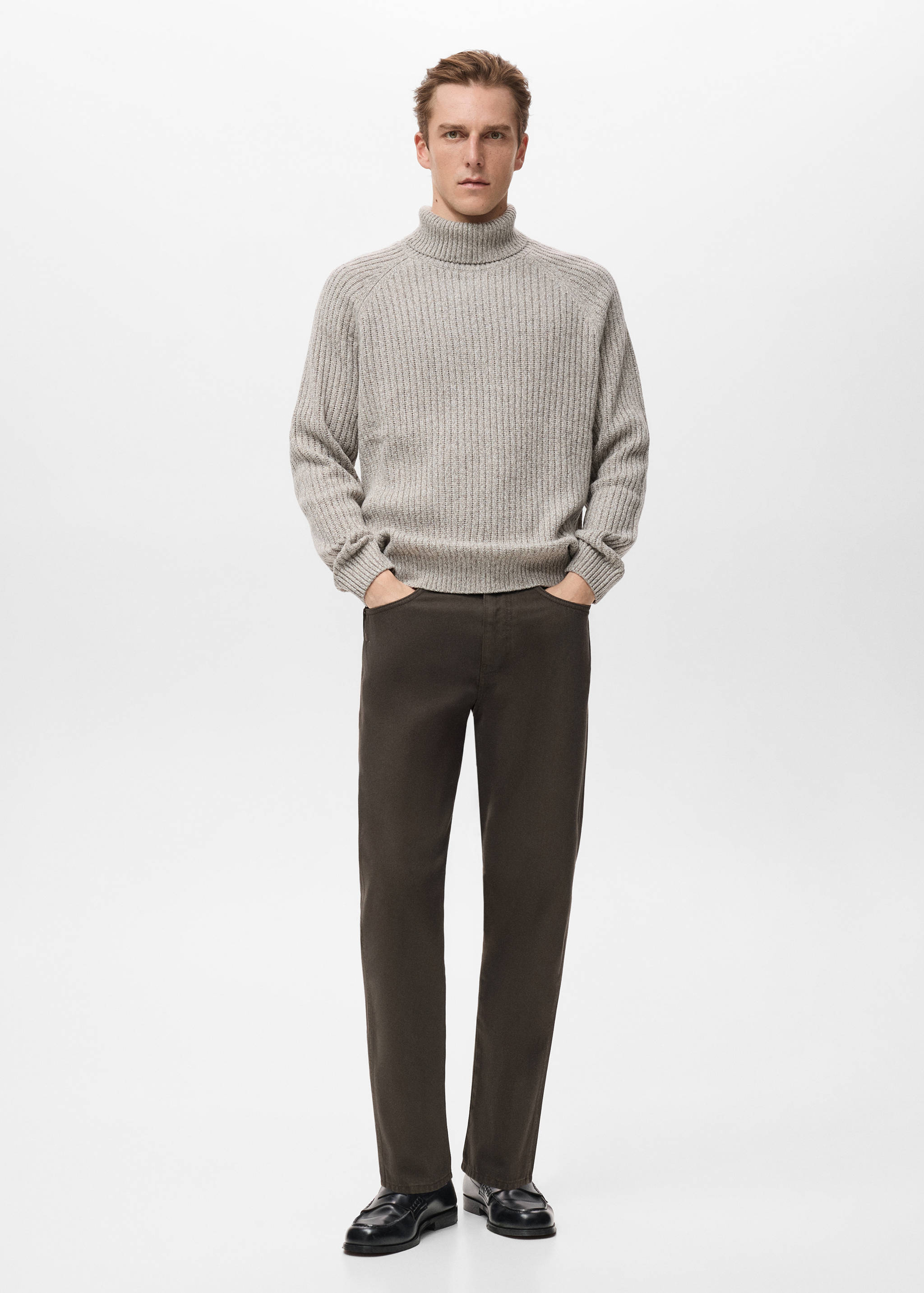 Regular fit cropped jeans van 100% katoen - Overzichtstekening