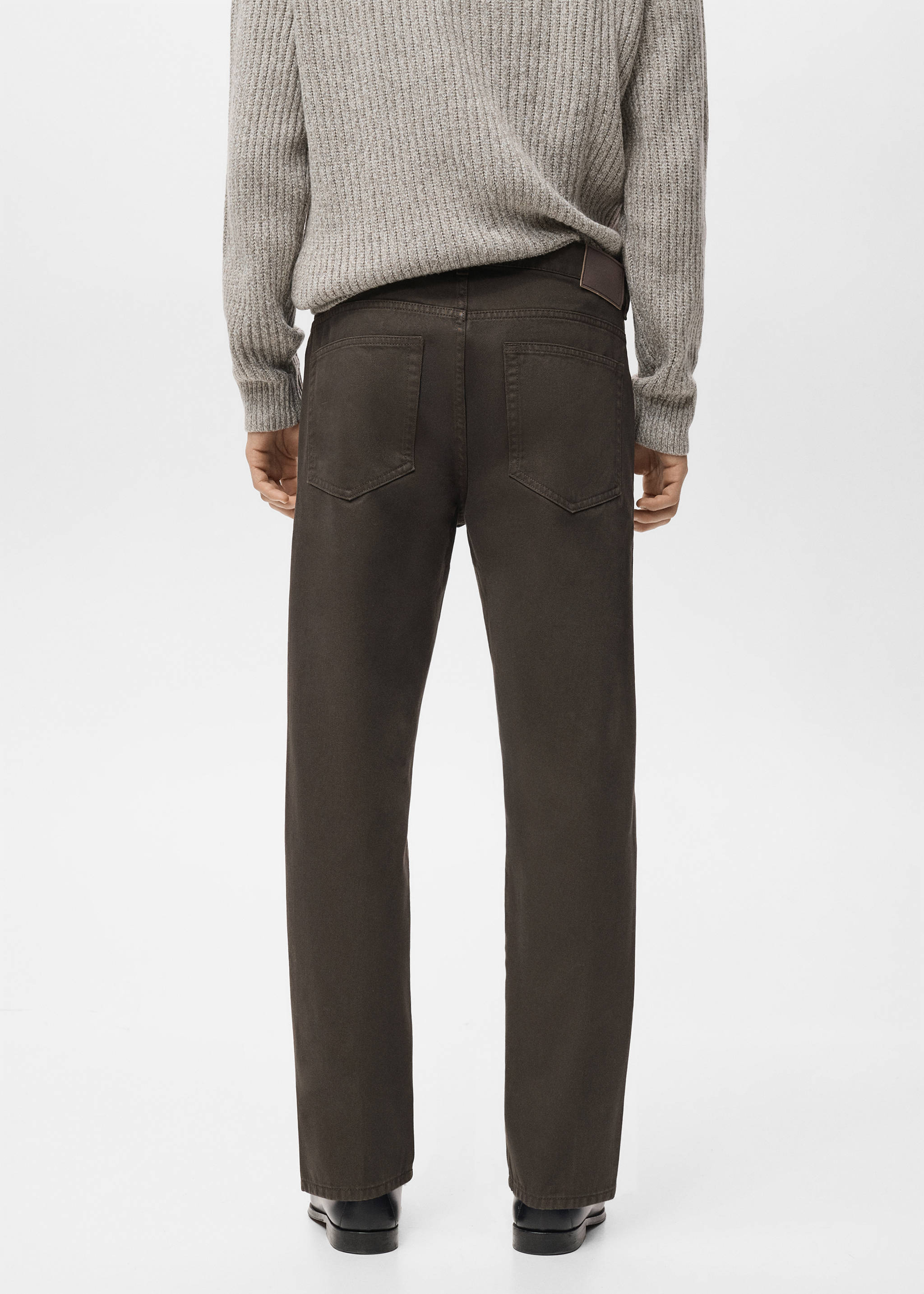 Regular fit cropped jeans van 100% katoen - Achterkant van het artikel