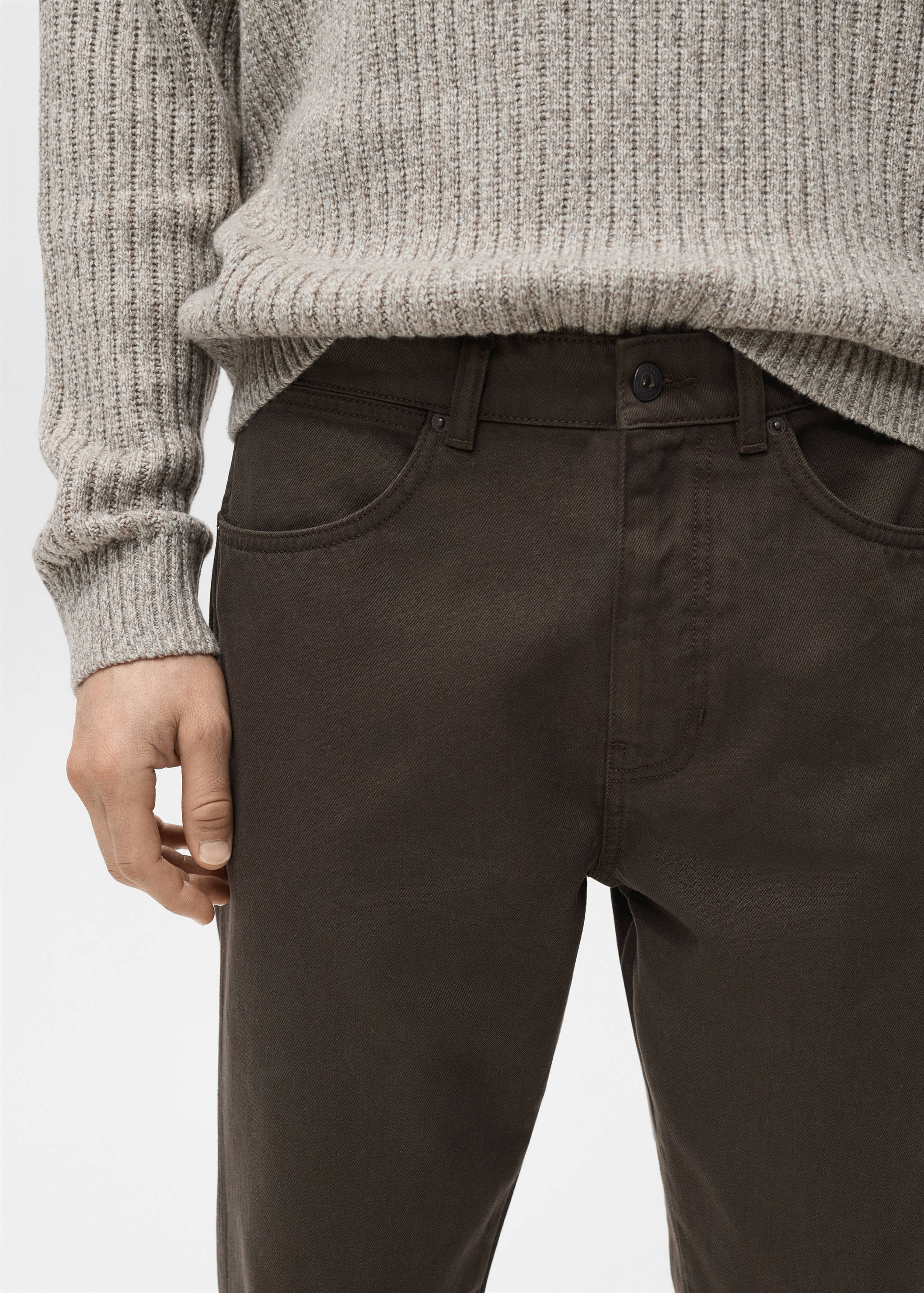 Regular fit cropped jeans van 100% katoen - Detail van het artikel 1