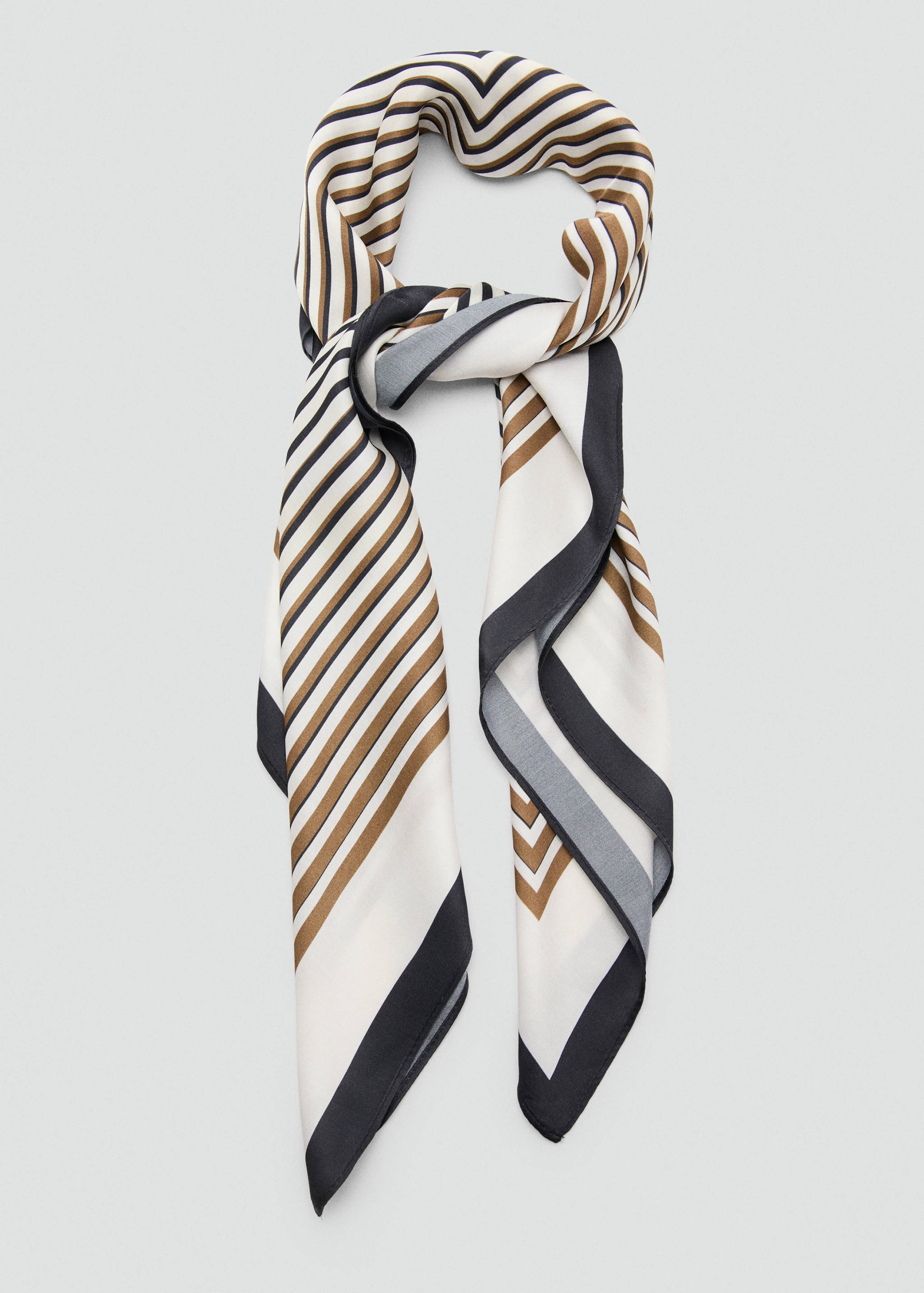 Geometric stripe-print scarf - Details of the article 1