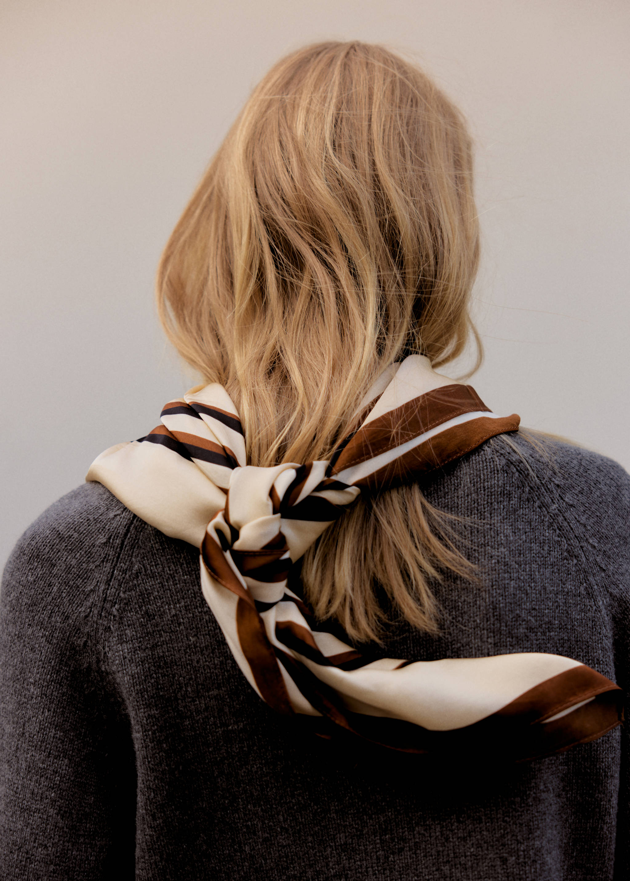 Geometric stripe-print scarf - General plane