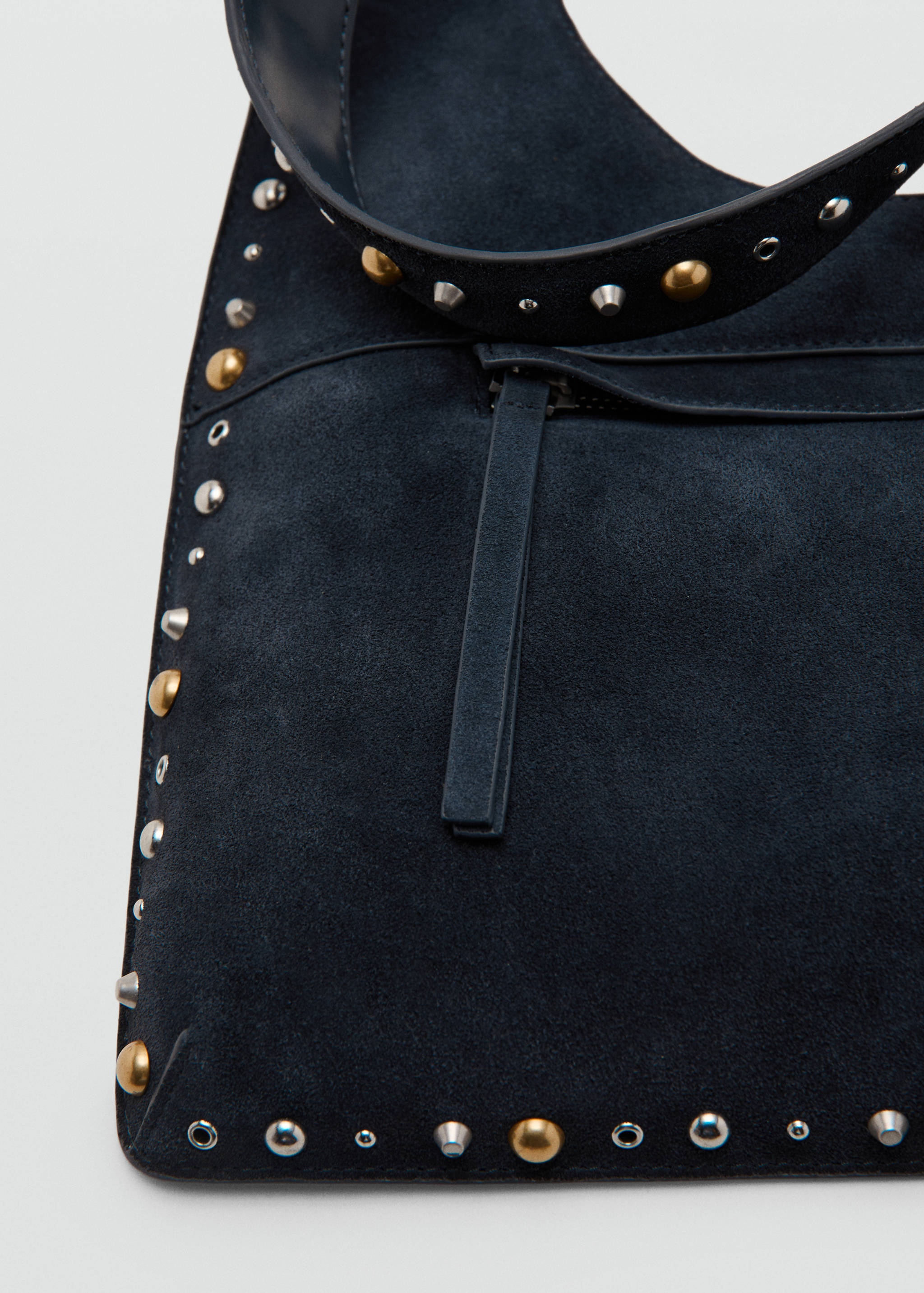 Suede studded shoulder bag - Details of the article 1