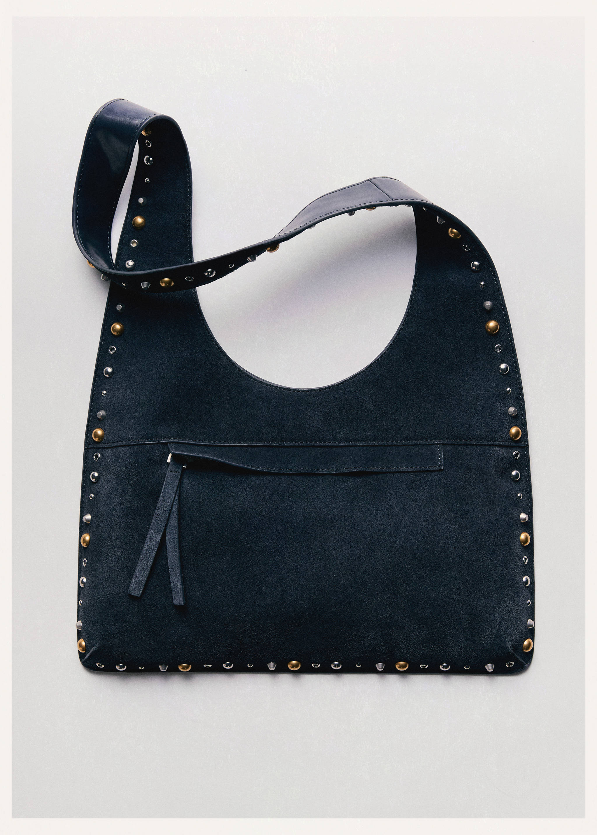 Suede studded shoulder bag - Details of the article 5