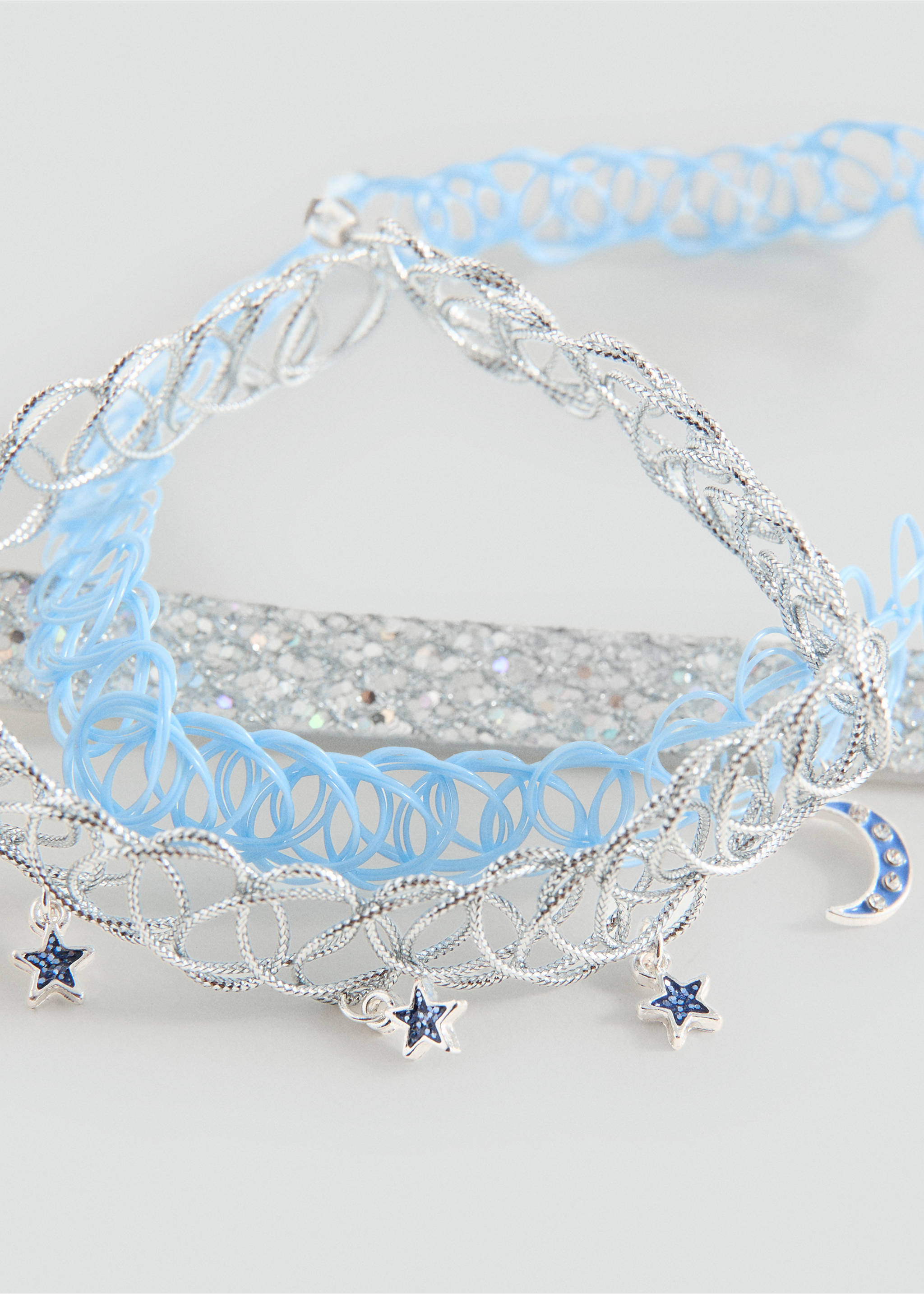 Komplet od 3 choker ogrlice - Detalji artikla 1, Srebrna. Ref: 27041209-00.