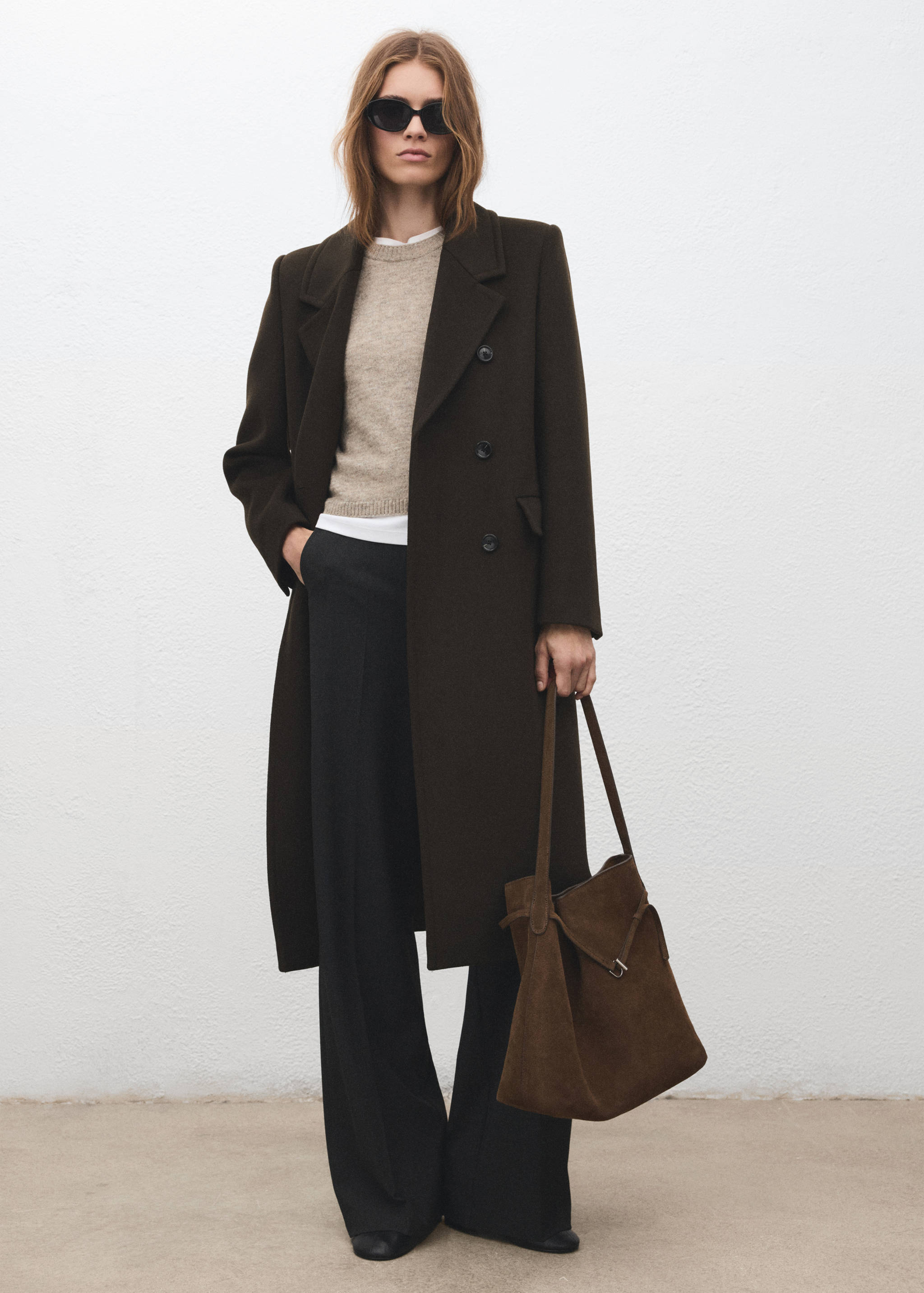 Suede bucket bag - General plane