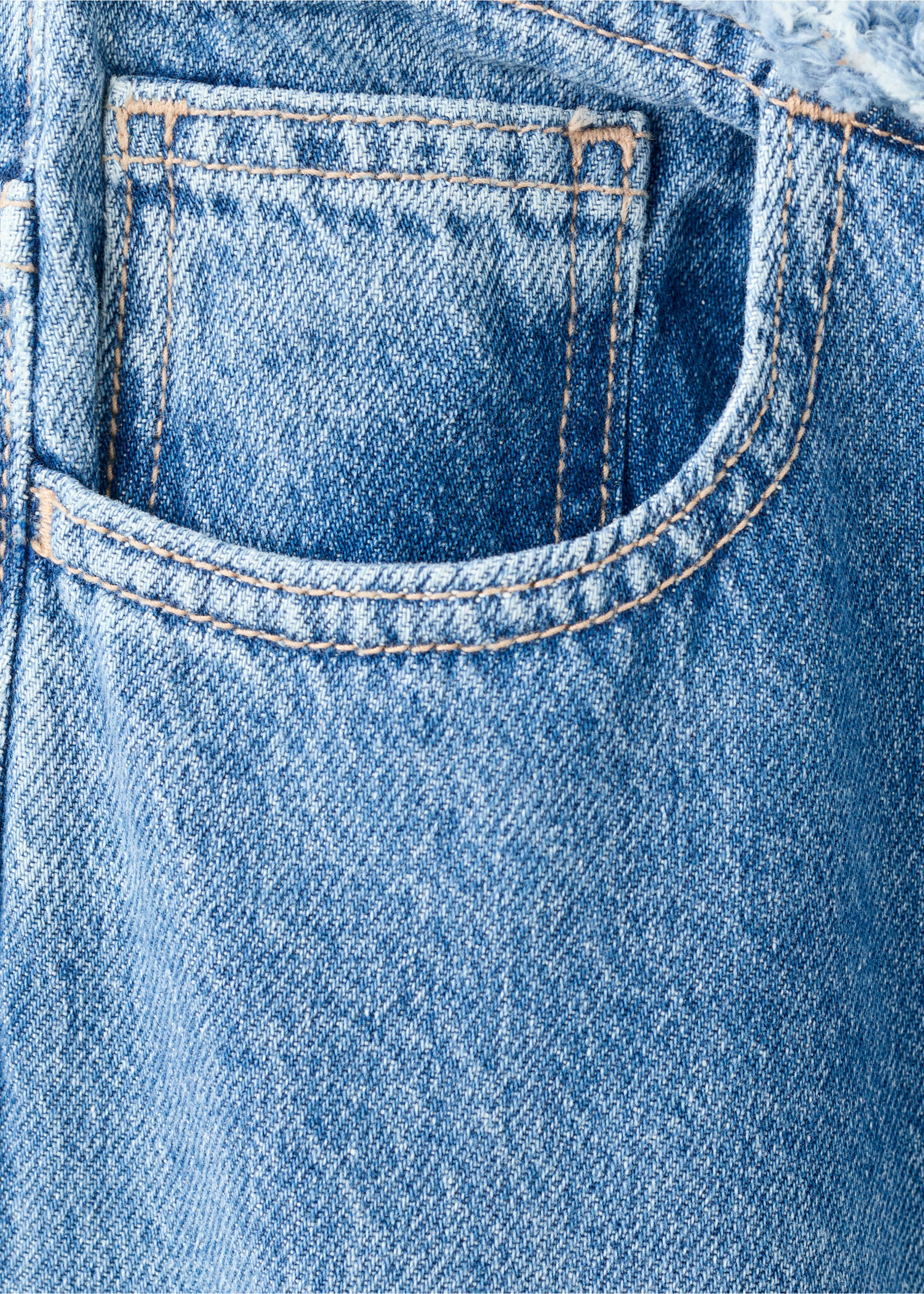 Low-waist wide-leg jeans - Details of the article 0, Medium Blue. Ref: 27041212-00.