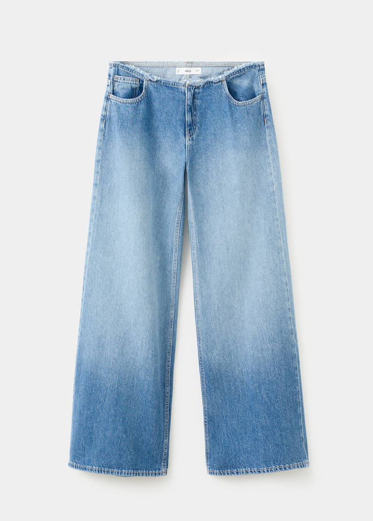 Low-waist wide-leg jeans — Medium Blue