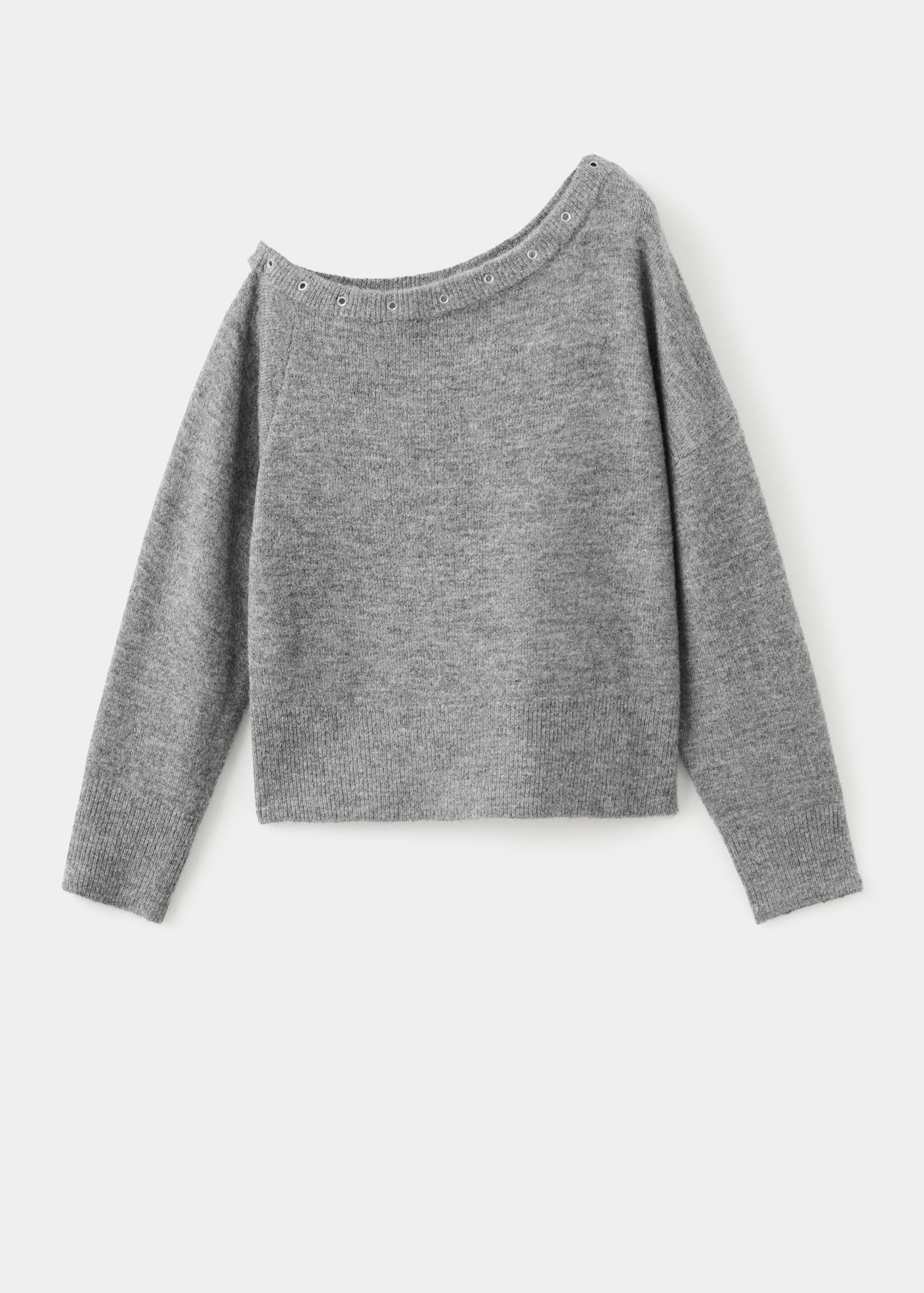 Asymmetrischer Pullover mit Nieten - Artikel ohne Model