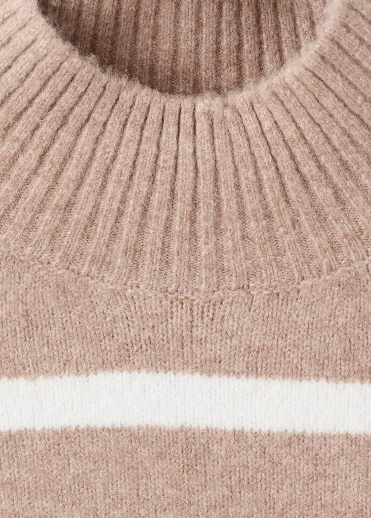 Oversized striped turtleneck sweater — Light/Pastel Grey