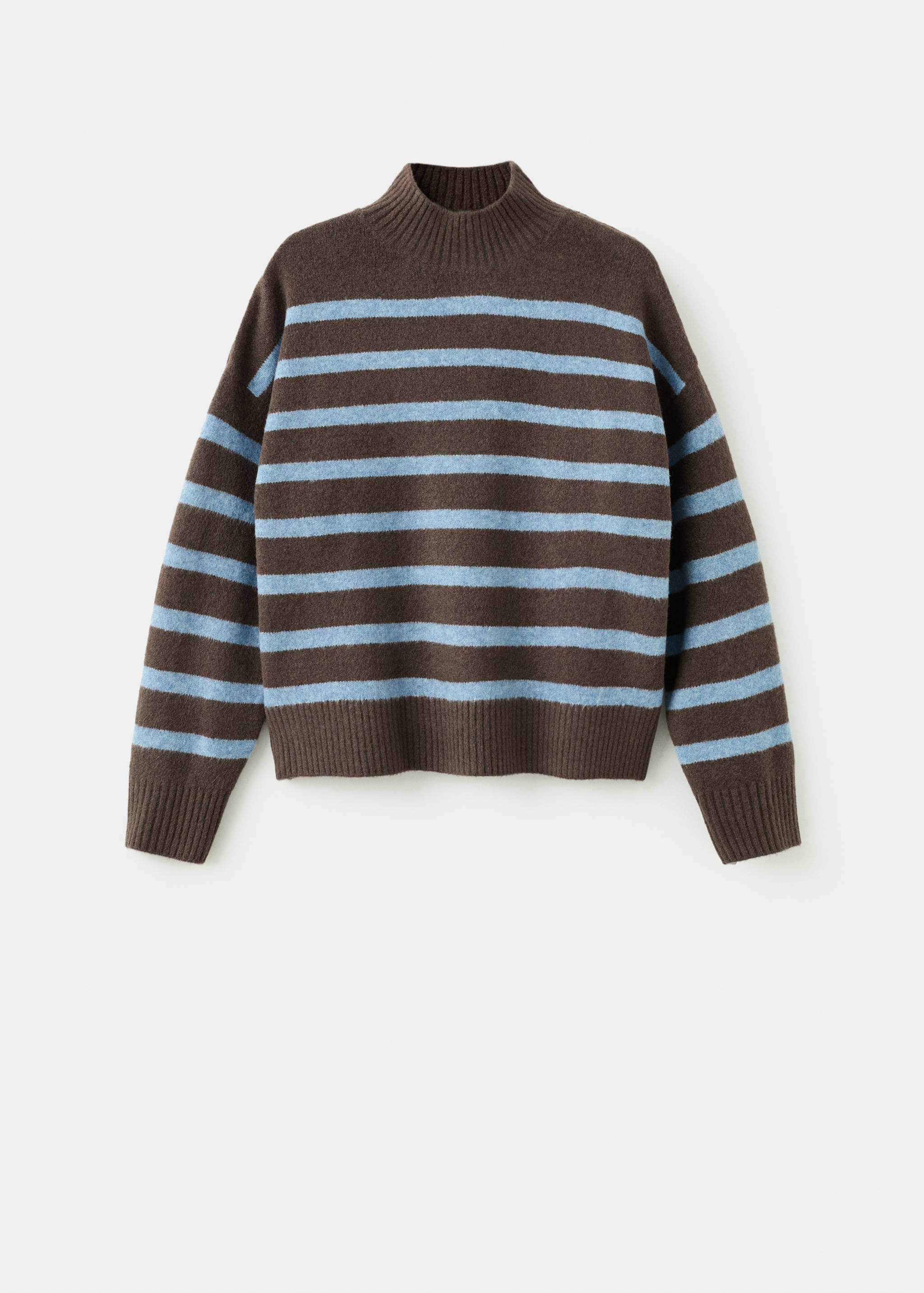 Oversized striped turtleneck sweater - Article without model