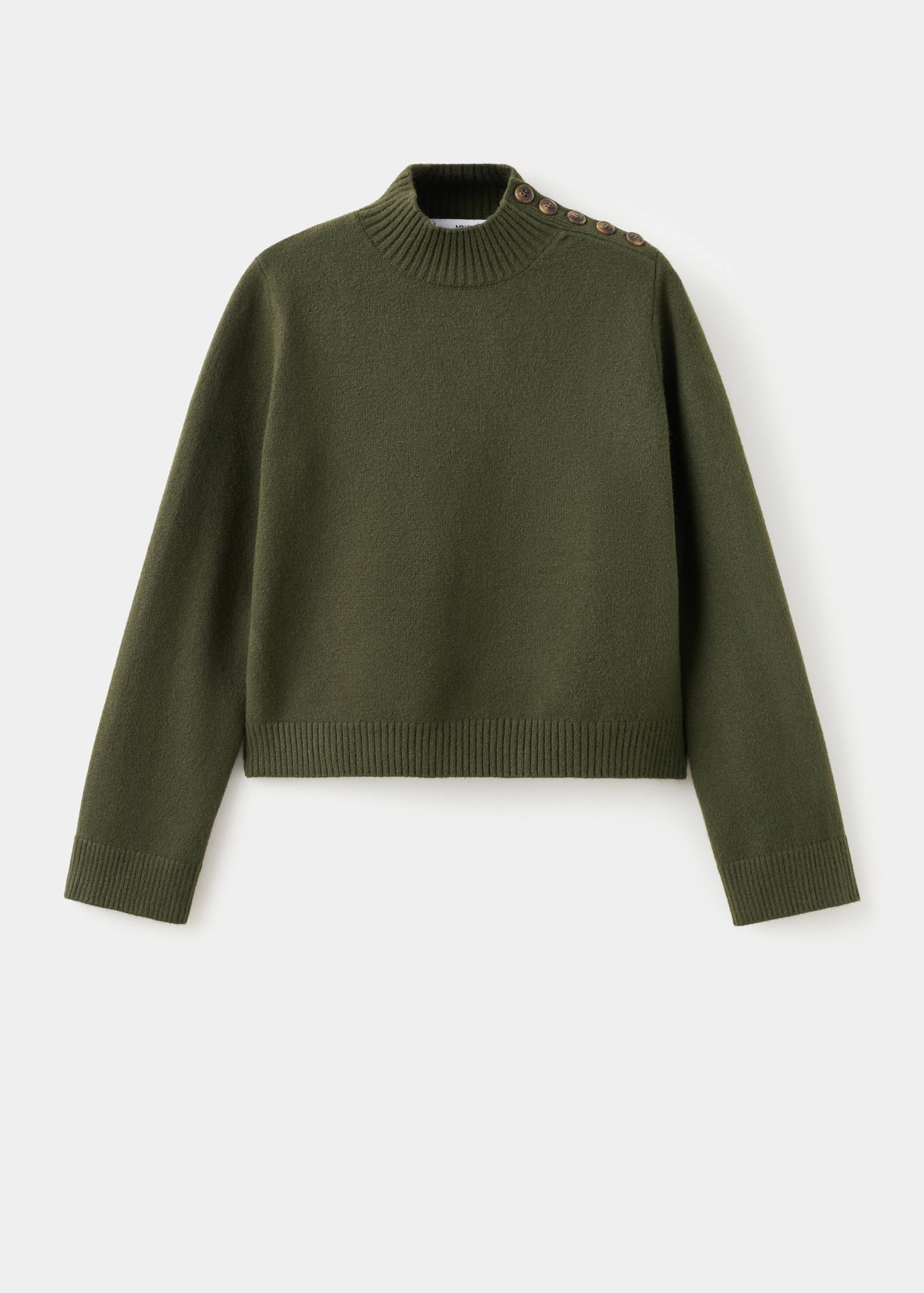 كنزة بياقة بيركنز مع أزرار - منتج دون نموذج