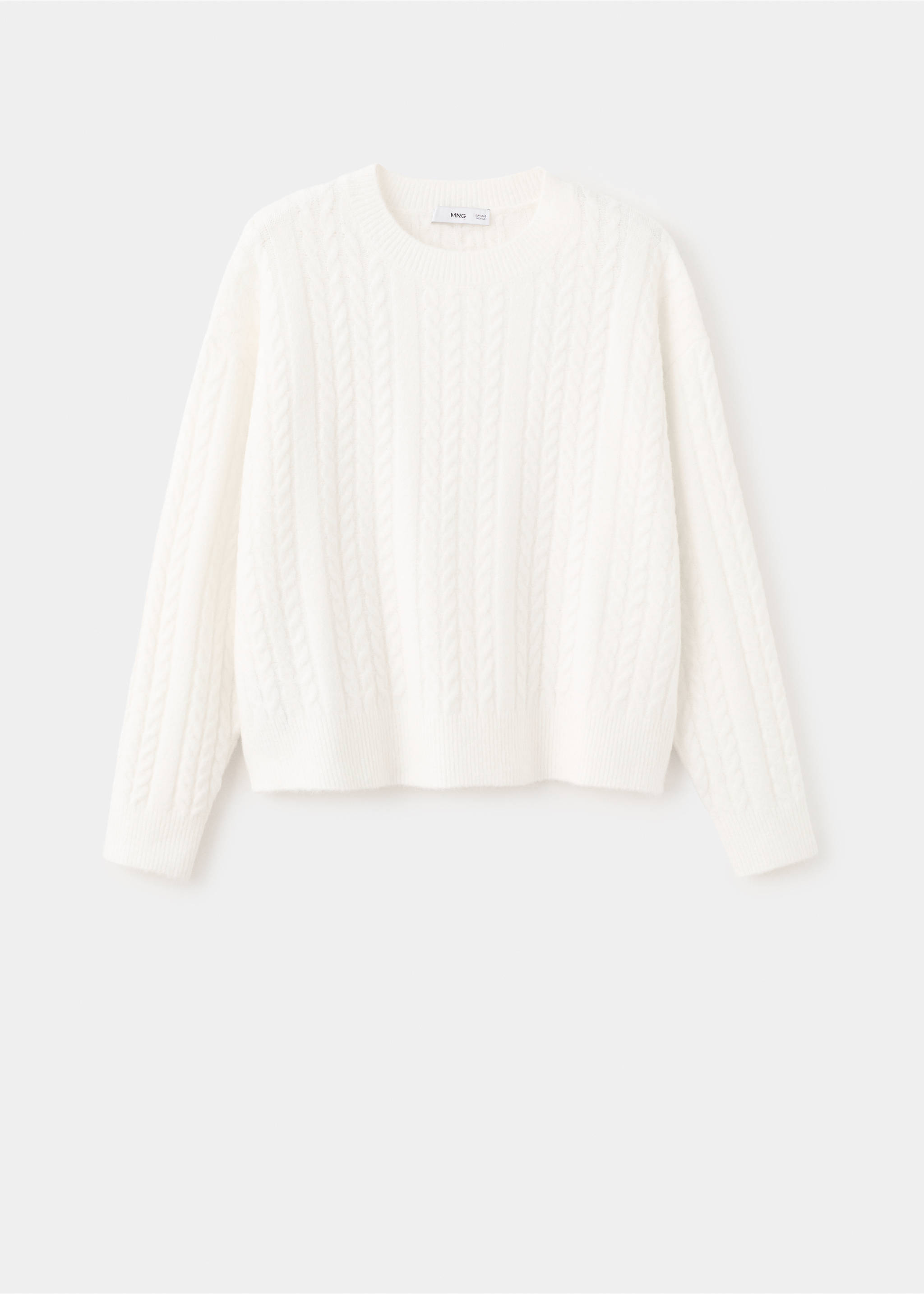 Pull-over maille tressée - Article sans modèle, Écru. Ref: 27041219-00.