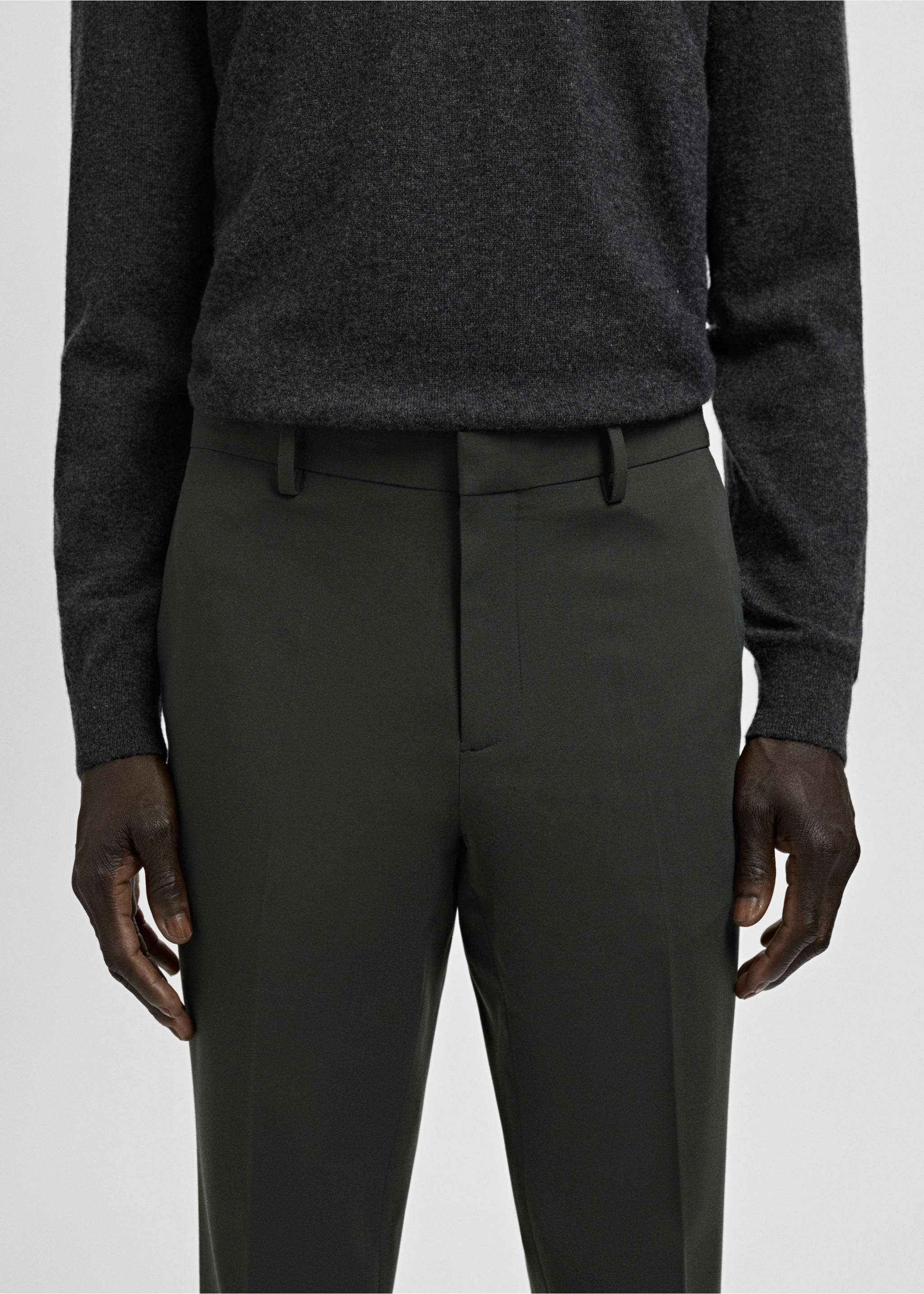 Костюмные брюки Paris super slim fit - Деталь изделия 1, Зеленый. Ref: 27041221-00.