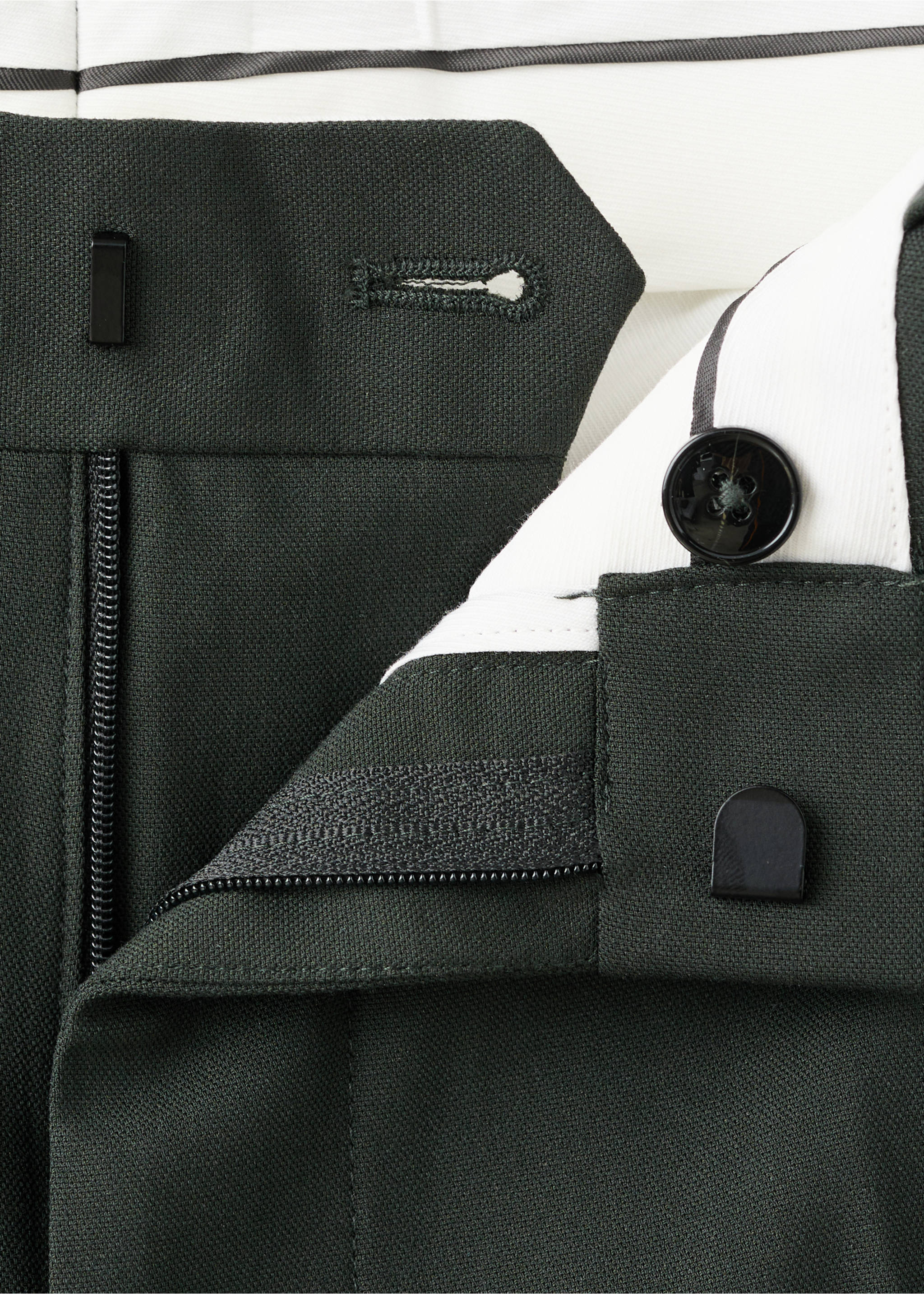 Костюмные брюки Paris super slim fit - Деталь изделия 8, Зеленый. Ref: 27041221-00.