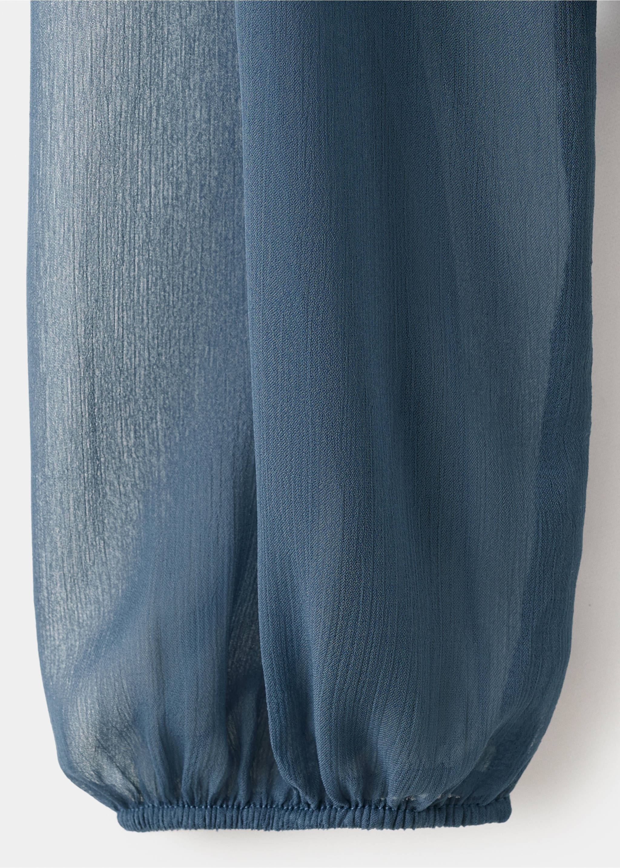 Прозрачная блузка с рюшами - Деталь изделия 8, Небесно-голубой. Ref: 27041222-00.