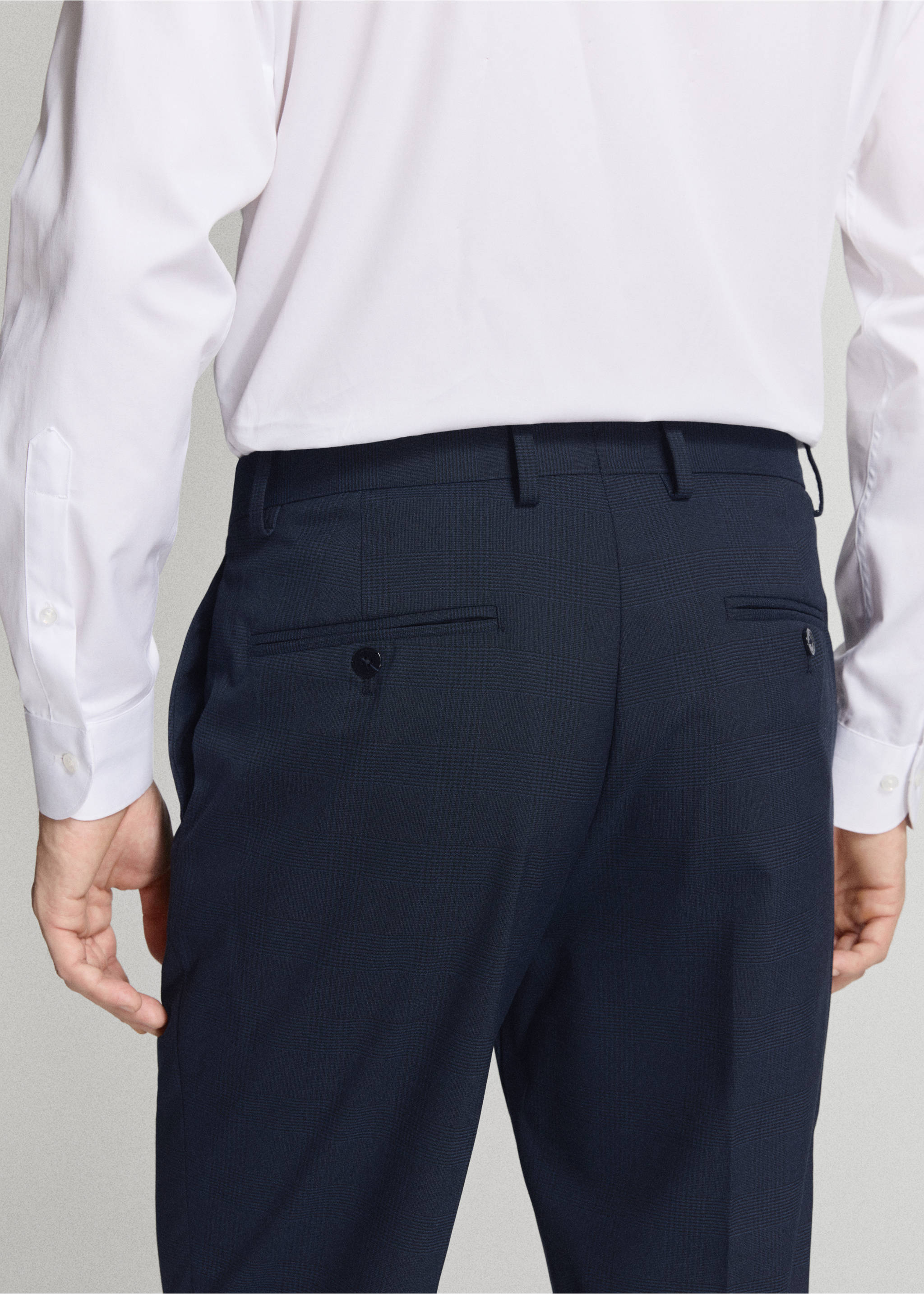 Pantalón traje Milán slim fit - Detalle del artículo 6, Azul marino oscuro. Ref: 27041223-00.