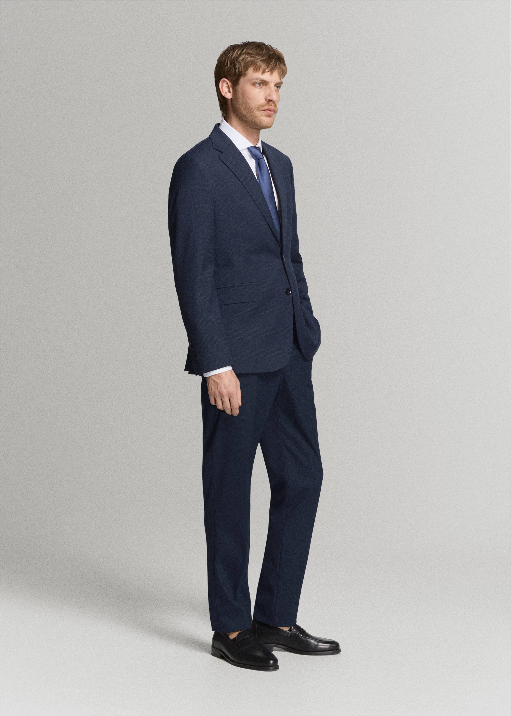 Pantalón traje Milán slim fit - Detalle del artículo 2, Azul marino oscuro. Ref: 27041223-00.