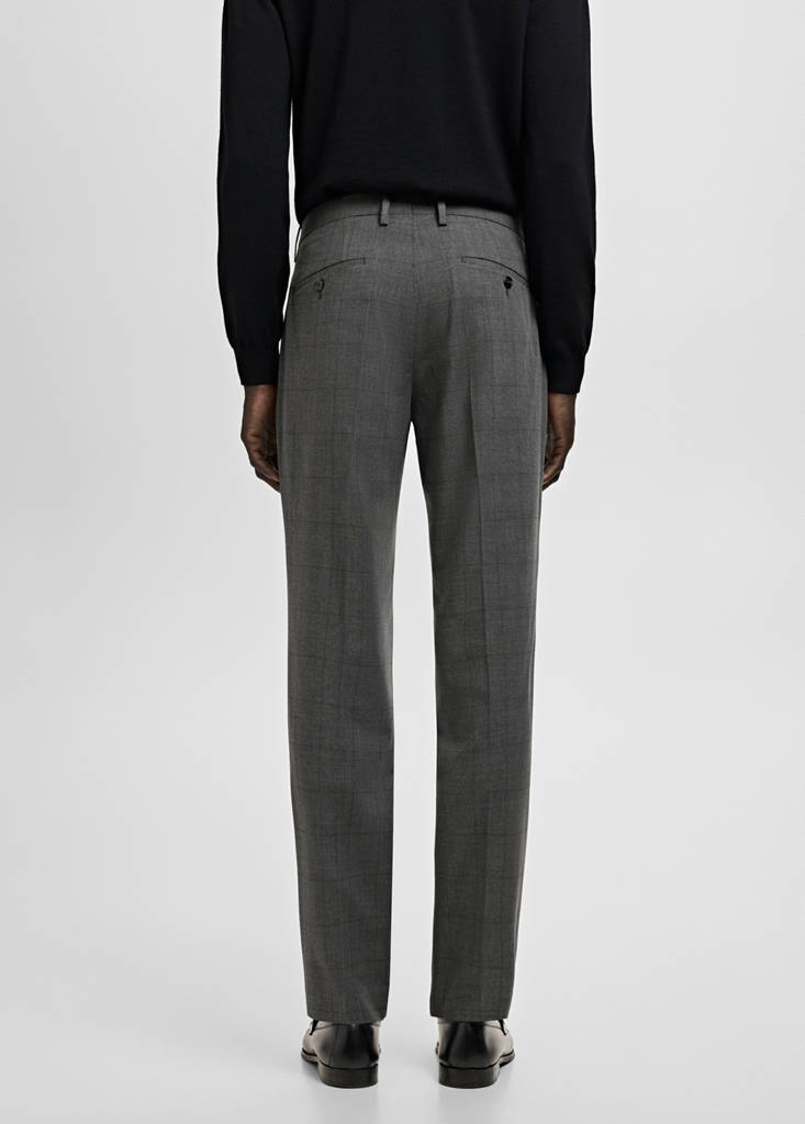 Stretch fabric super slim-fit suit trousers — Medium Heather Grey