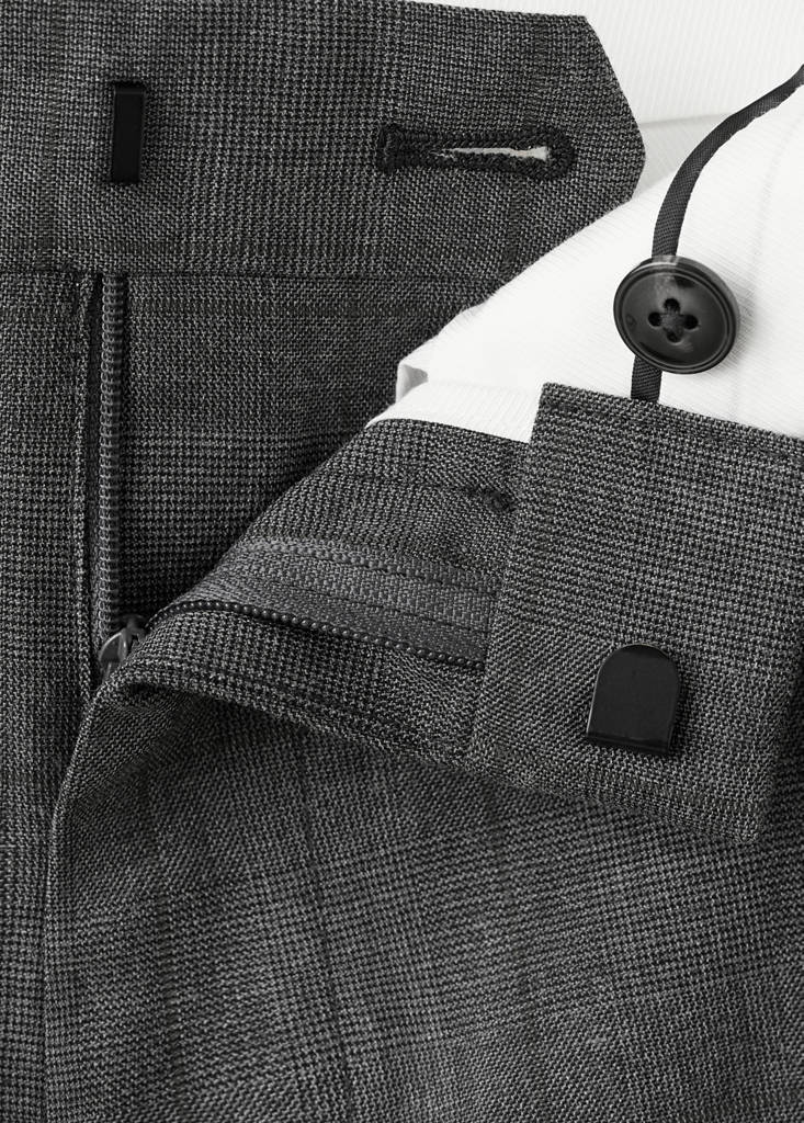 Stretch fabric super slim-fit suit trousers — Medium Heather Grey