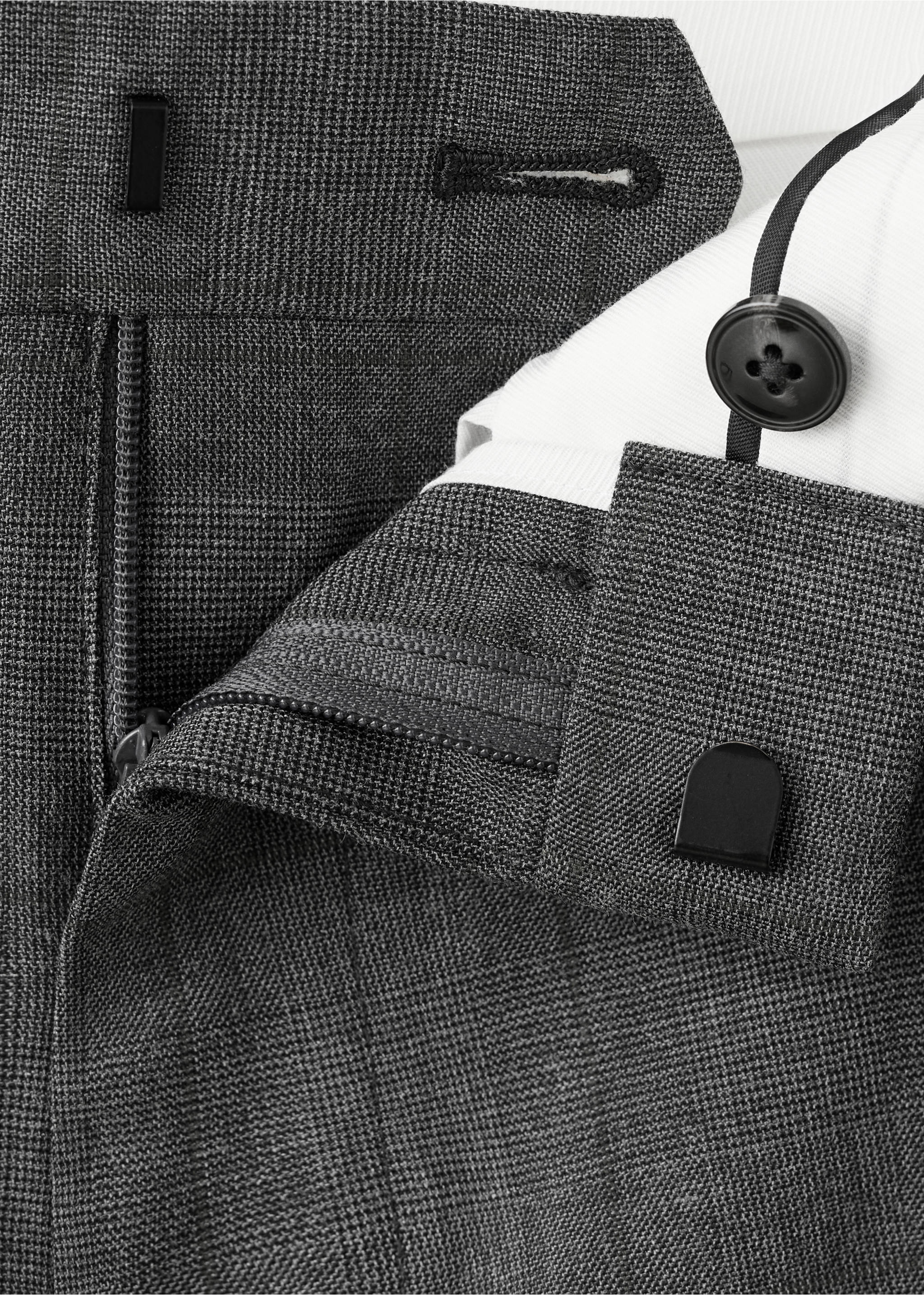 弹力面料超修身西装裤 - null, 石楠花中灰. Ref: 27041225-00.