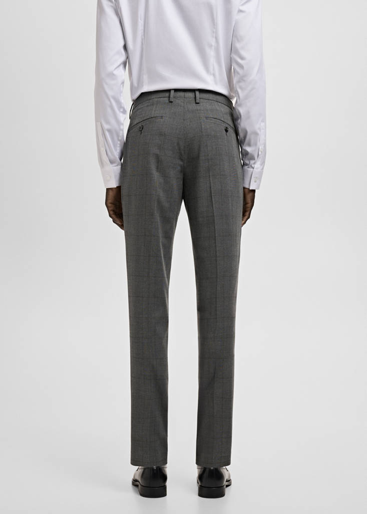 Stretch fabric super slim-fit suit trousers — Medium Heather Grey