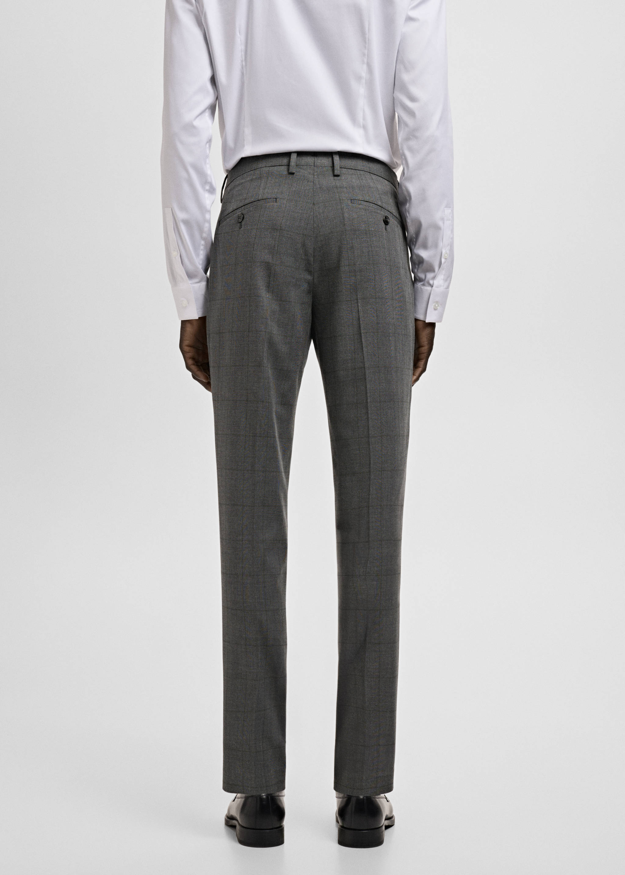 Stretch fabric super slim-fit suit trousers - Reverse of the article