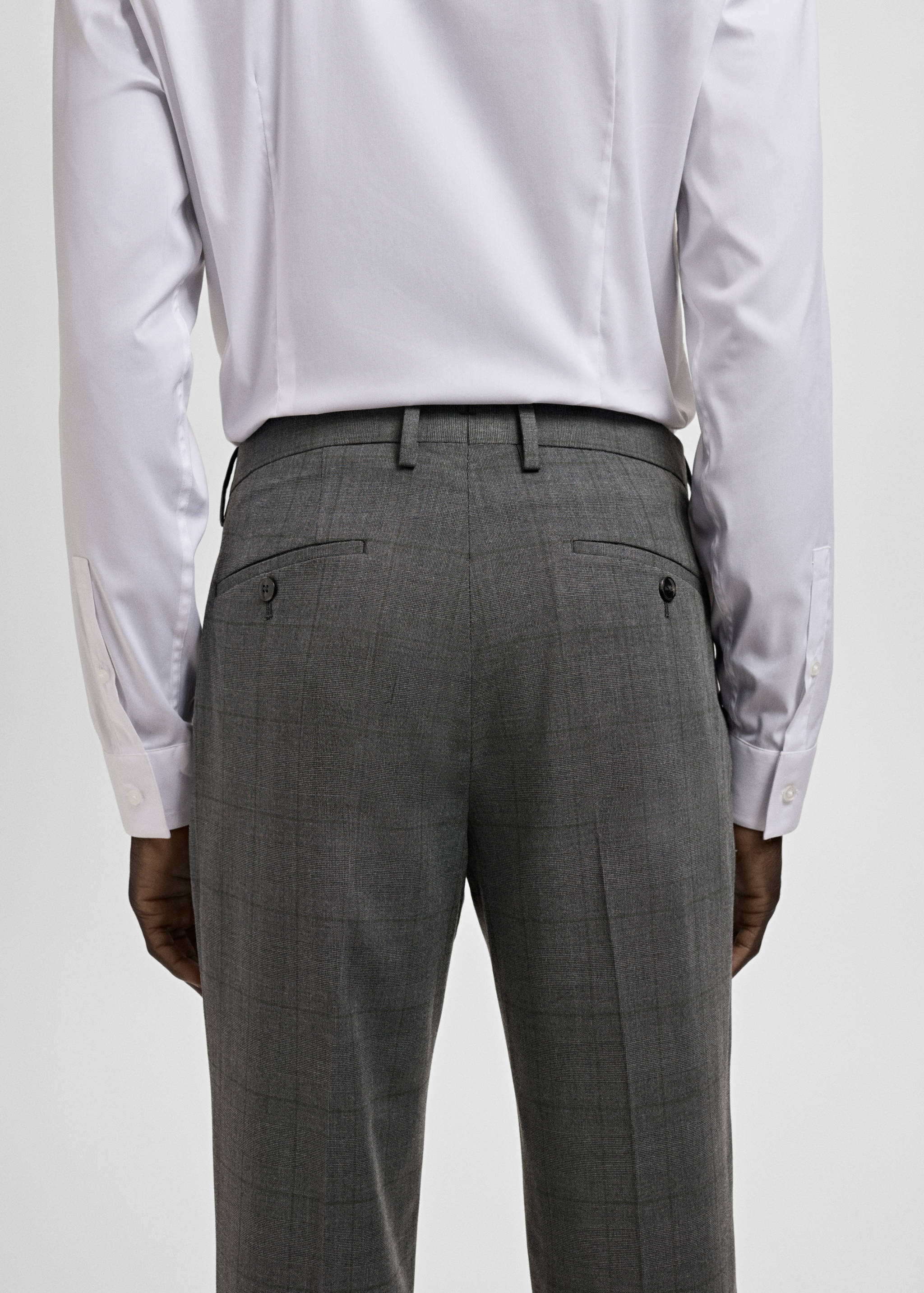 Stretch fabric super slim-fit suit trousers - Details of the article 4