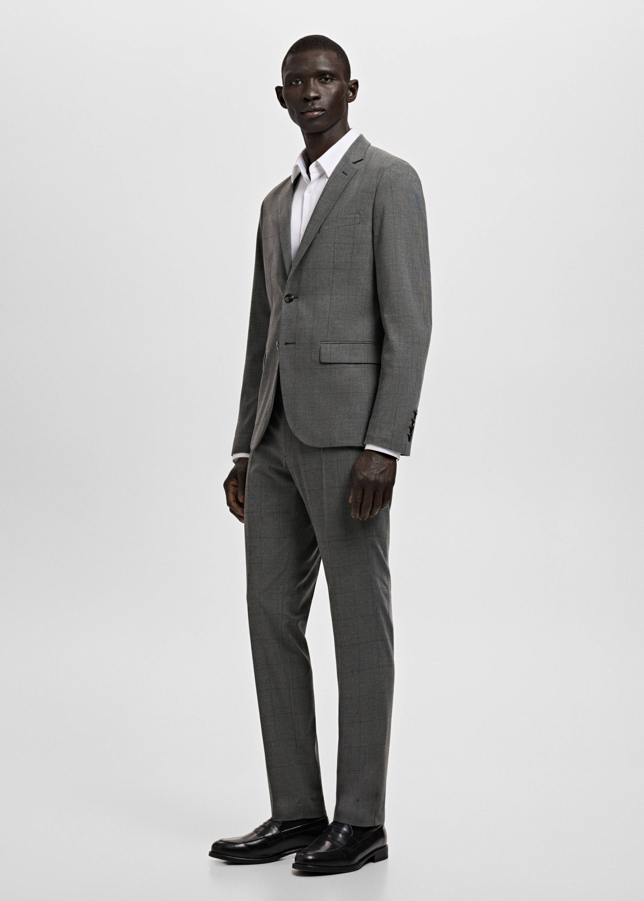 Stretch fabric super slim-fit suit trousers - Details of the article 2