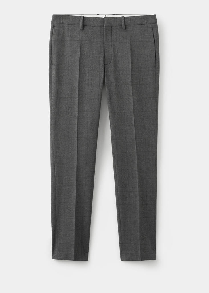 Stretch fabric super slim-fit suit trousers — Medium Heather Grey