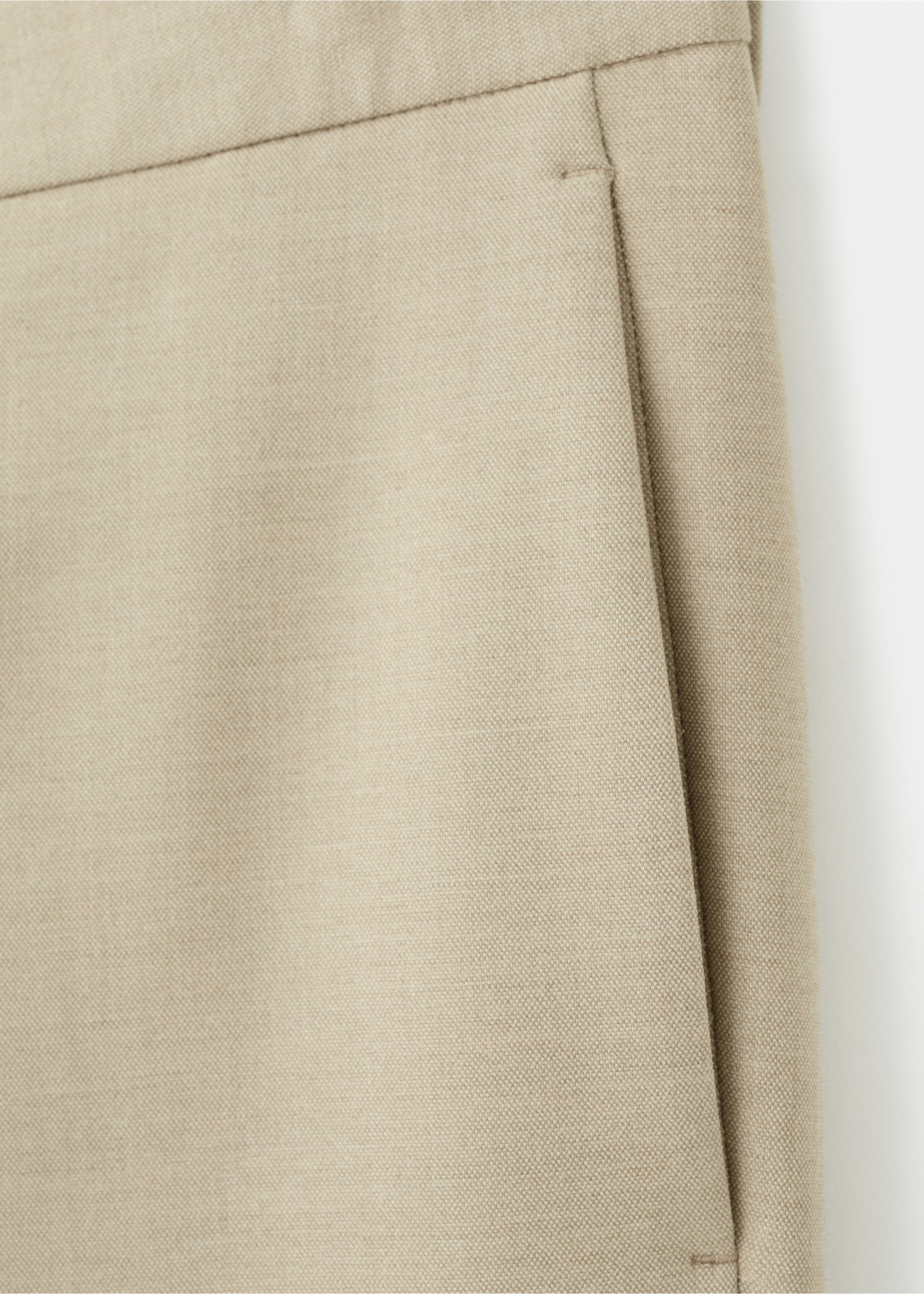 Super Slim Fit-Anzughose aus Stretchstoff - Detail des Artikels 0, Beige. Ref: 27041226-00.