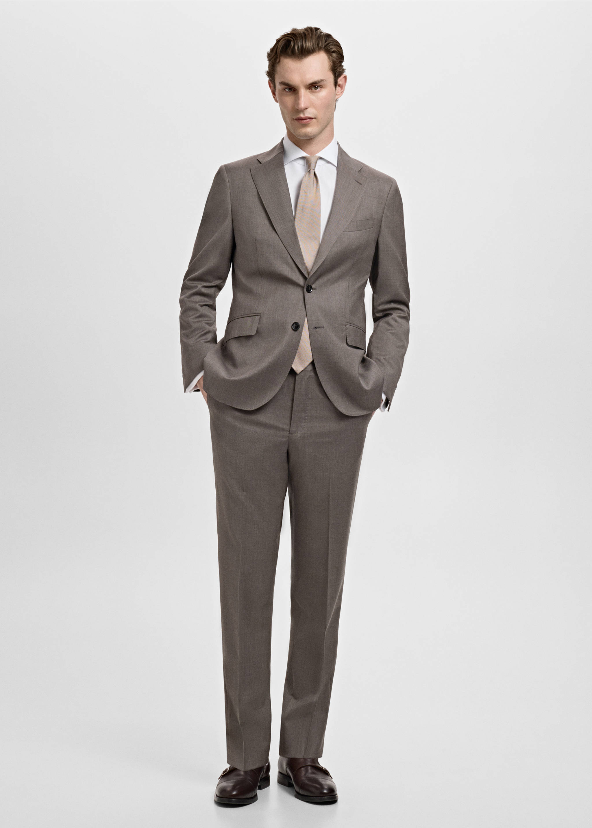 Venice 100% virgin wool suit trousers - General plane