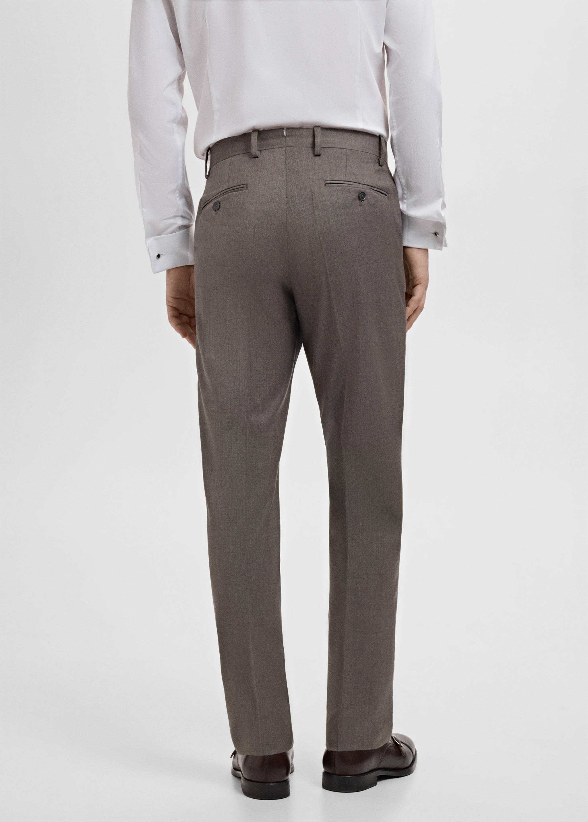 Venice 100% virgin wool suit trousers - Reverse of the article